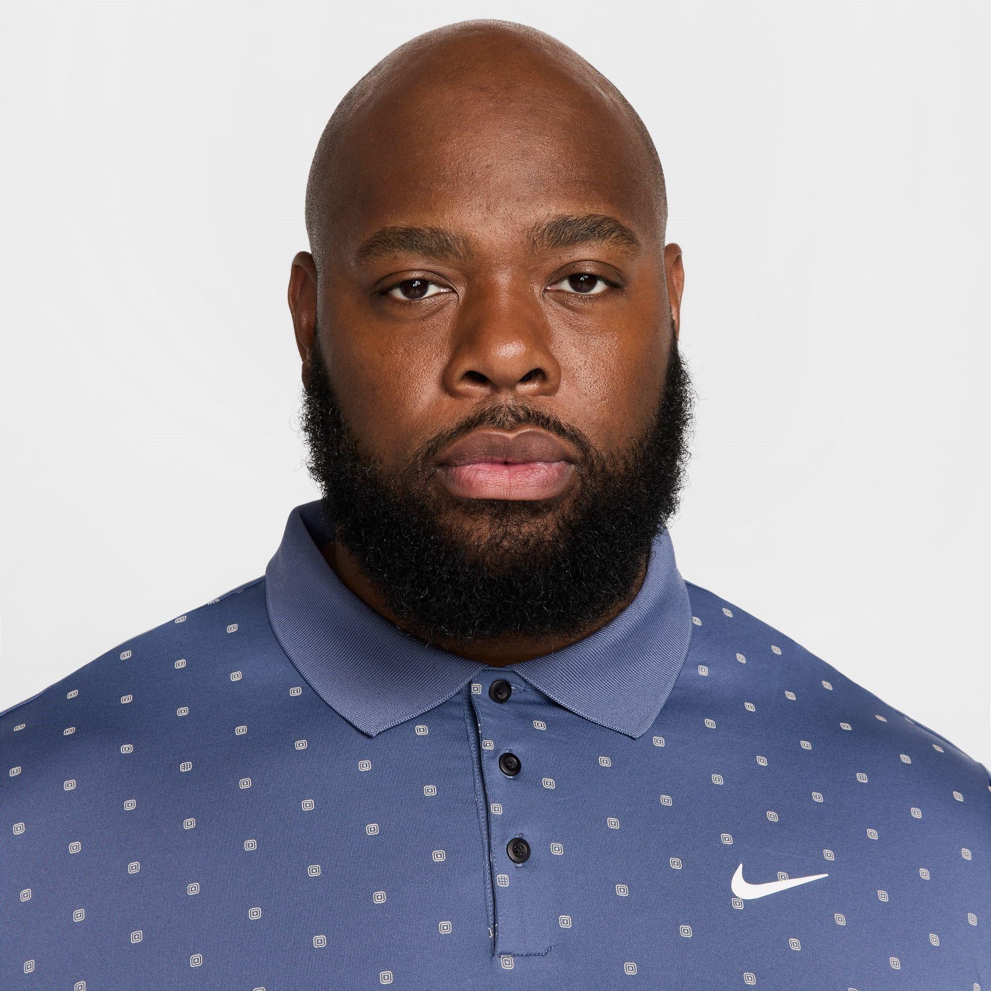 Azul difuso - Nike - Tour Print Polo Shirt Mens - 9