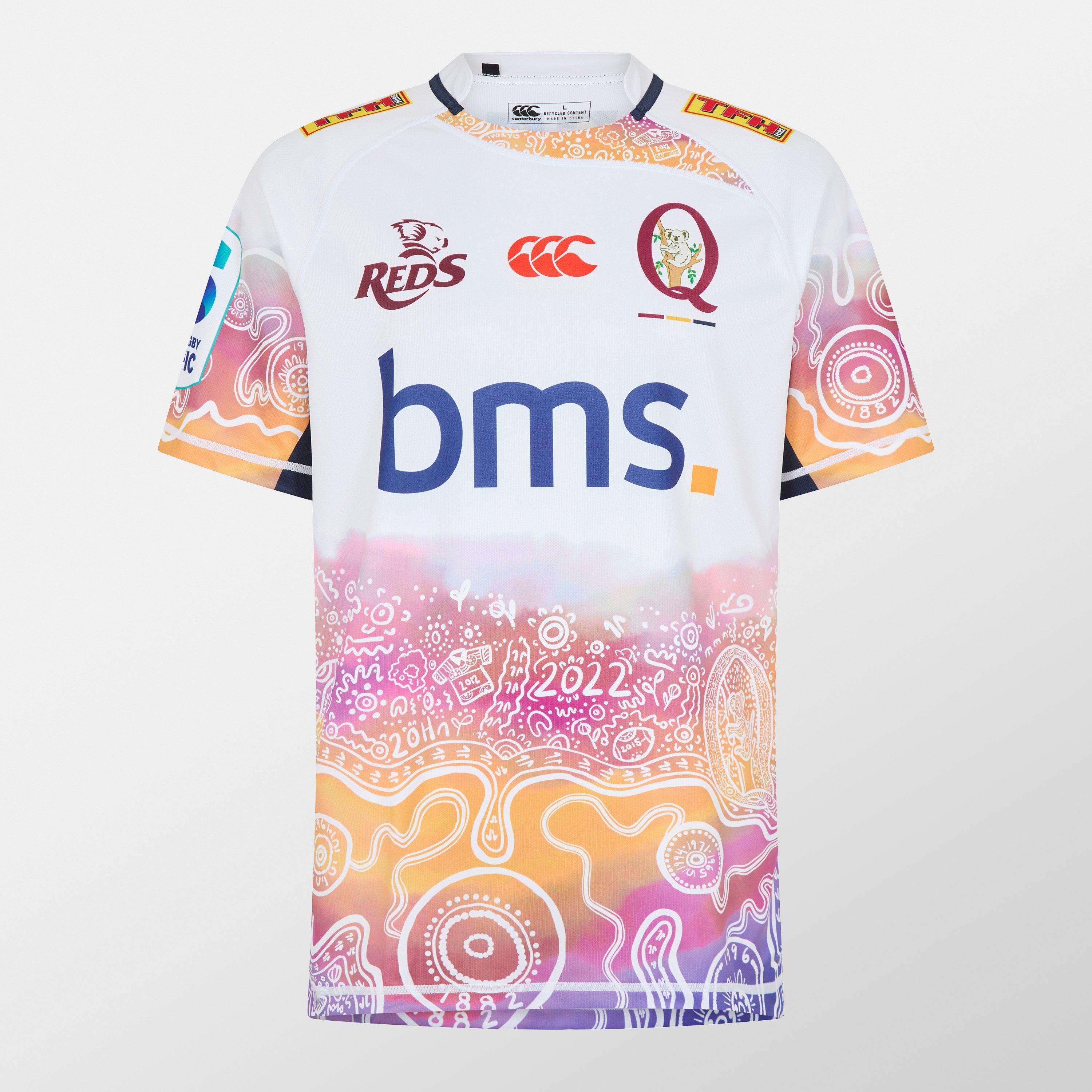 Canterbury Men's Queensland Reds Away Replica Short-Sleeve T-Shirt - Navy - L