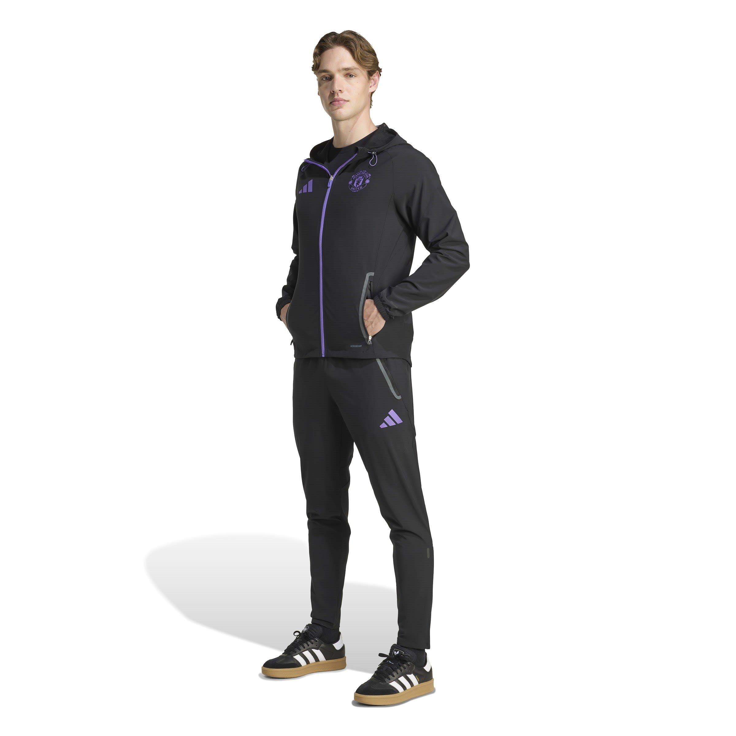 Crno/Ljubičasto - adidas - Manchester United Travel Tracksuit Bottoms 2025 2026 Mens - 7