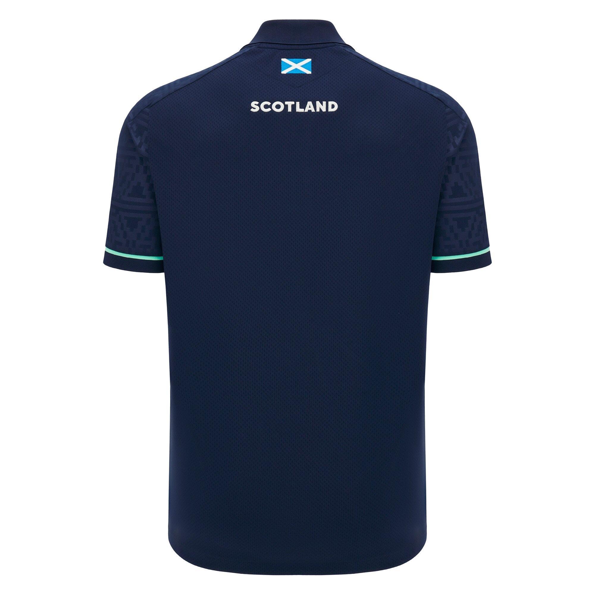 Blau - Macron - Scotland Rugby Union Polo Shirt 2024 Adults - 2