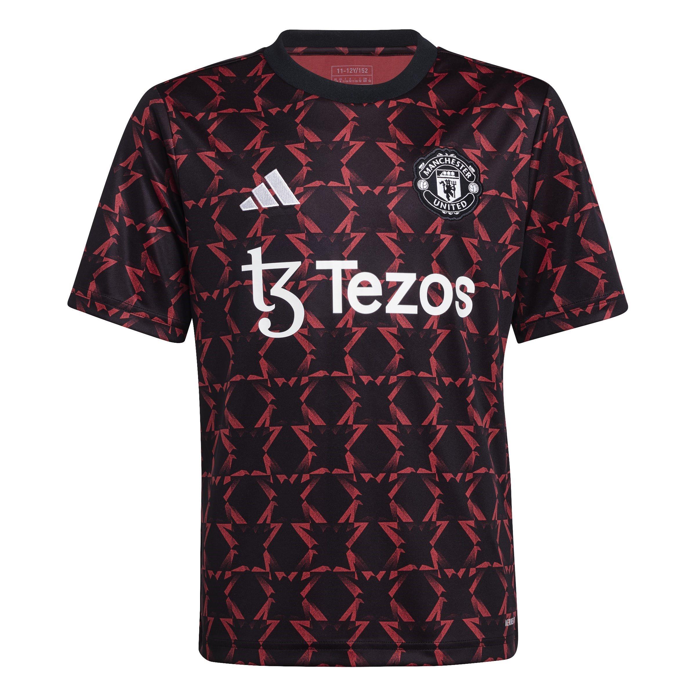 Black - adidas - Manchester United Pre Match Shirt 2024 2025 Juniors - 1