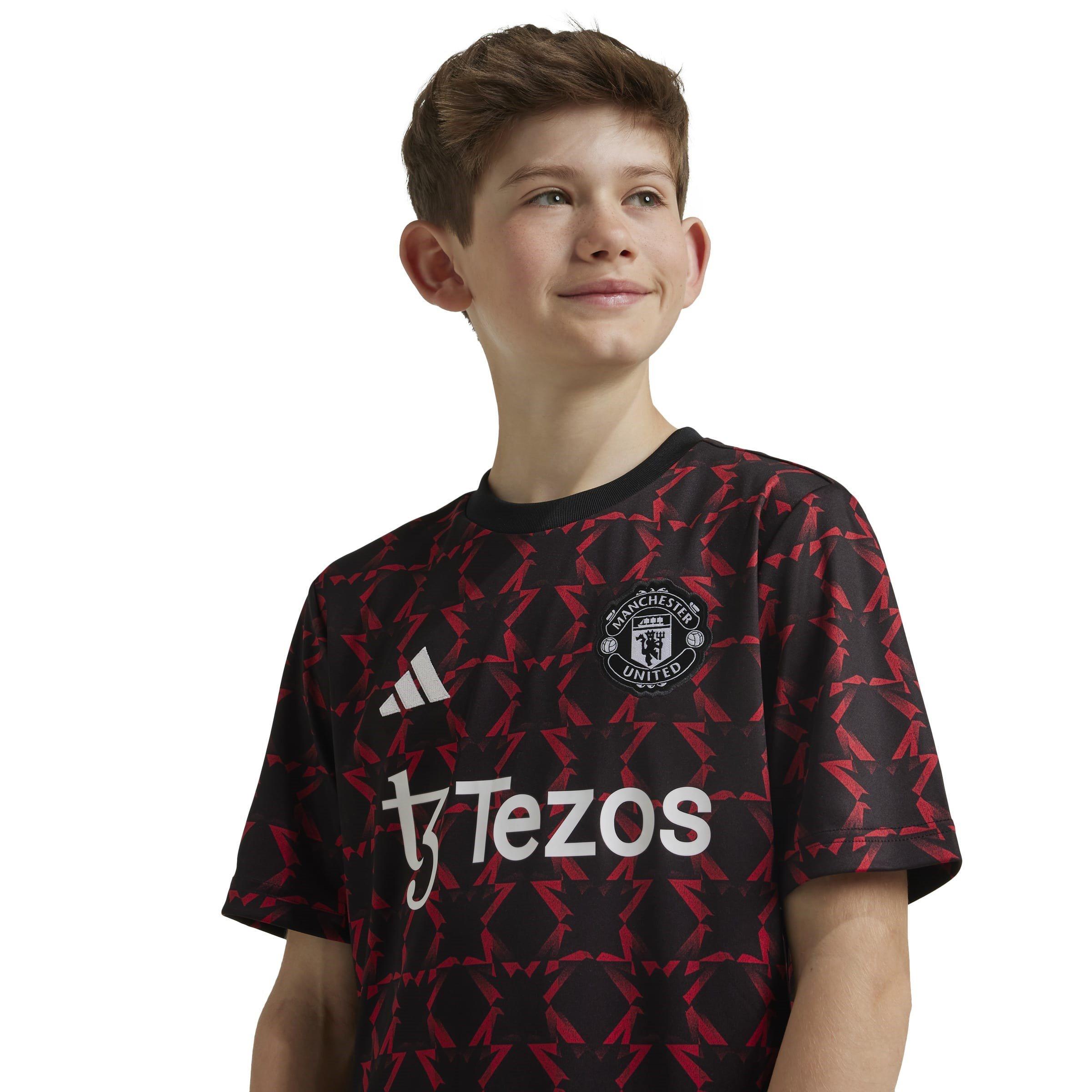 Black - adidas - Manchester United Pre Match Shirt 2024 2025 Juniors - 7