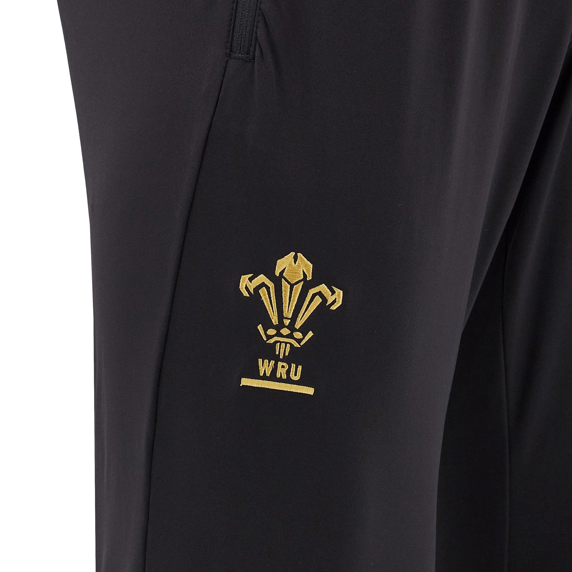 Negra/Oro - Macron - Wales Rugby Tracksuit Bottoms 2024 Juniors - 3