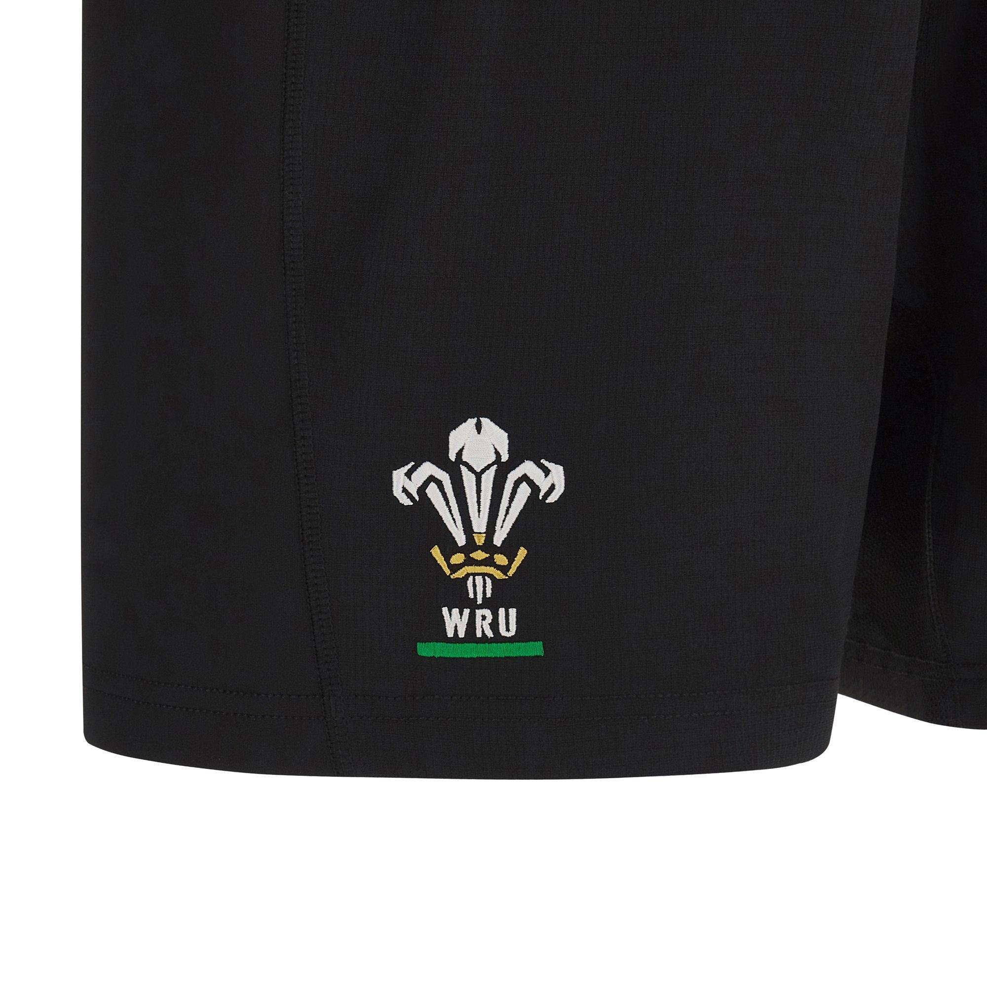 Schwarz - Macron - Wales Rugby Training Shorts 2024 Adults - 5