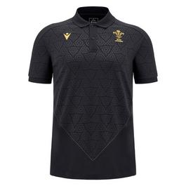 Macron Wales Rugby Travel polo Brioni Shirt 2024 Adults