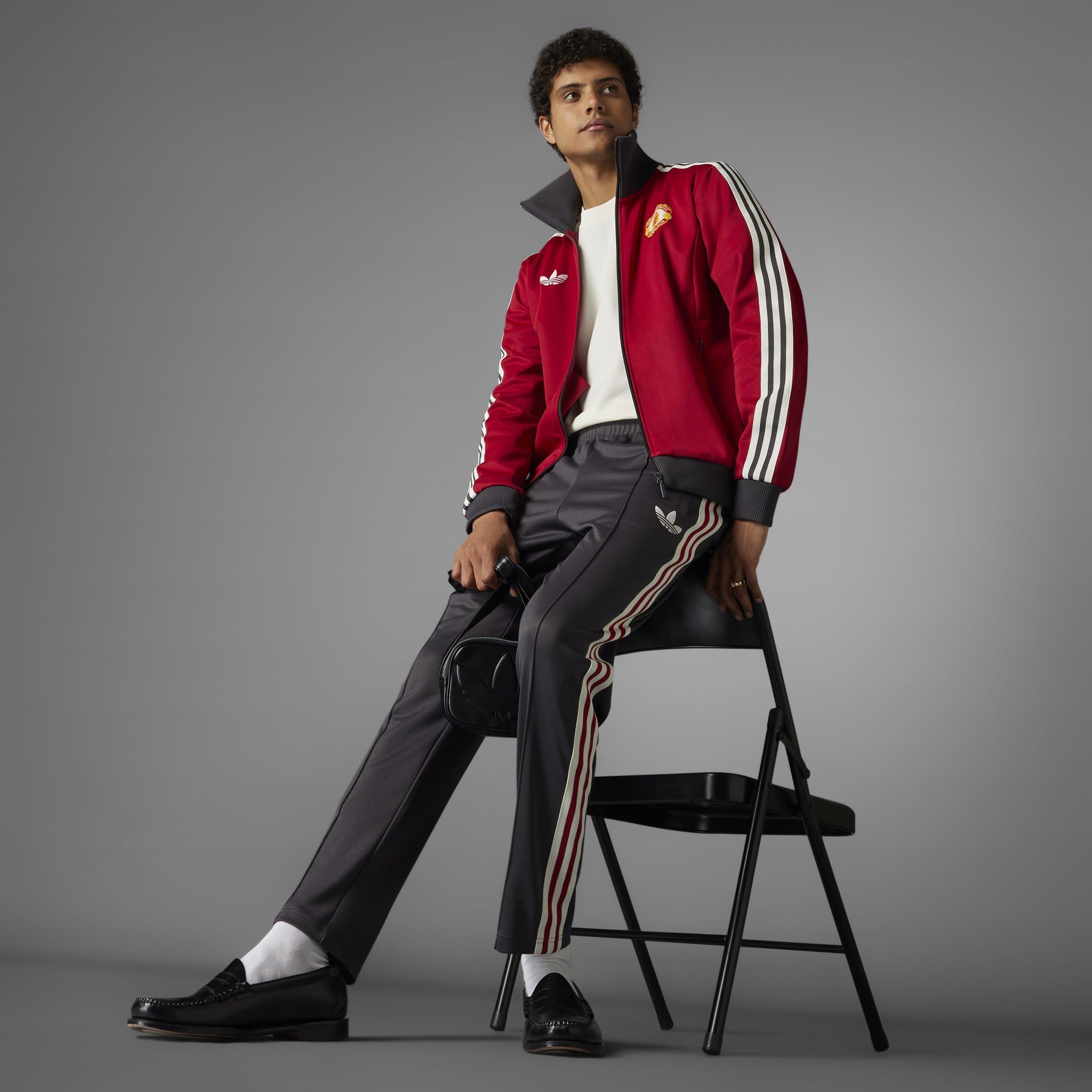 Hjælpeprogram Sort - adidas - Originals Manchester United Beckenbauer Track Bottoms Adults - 14