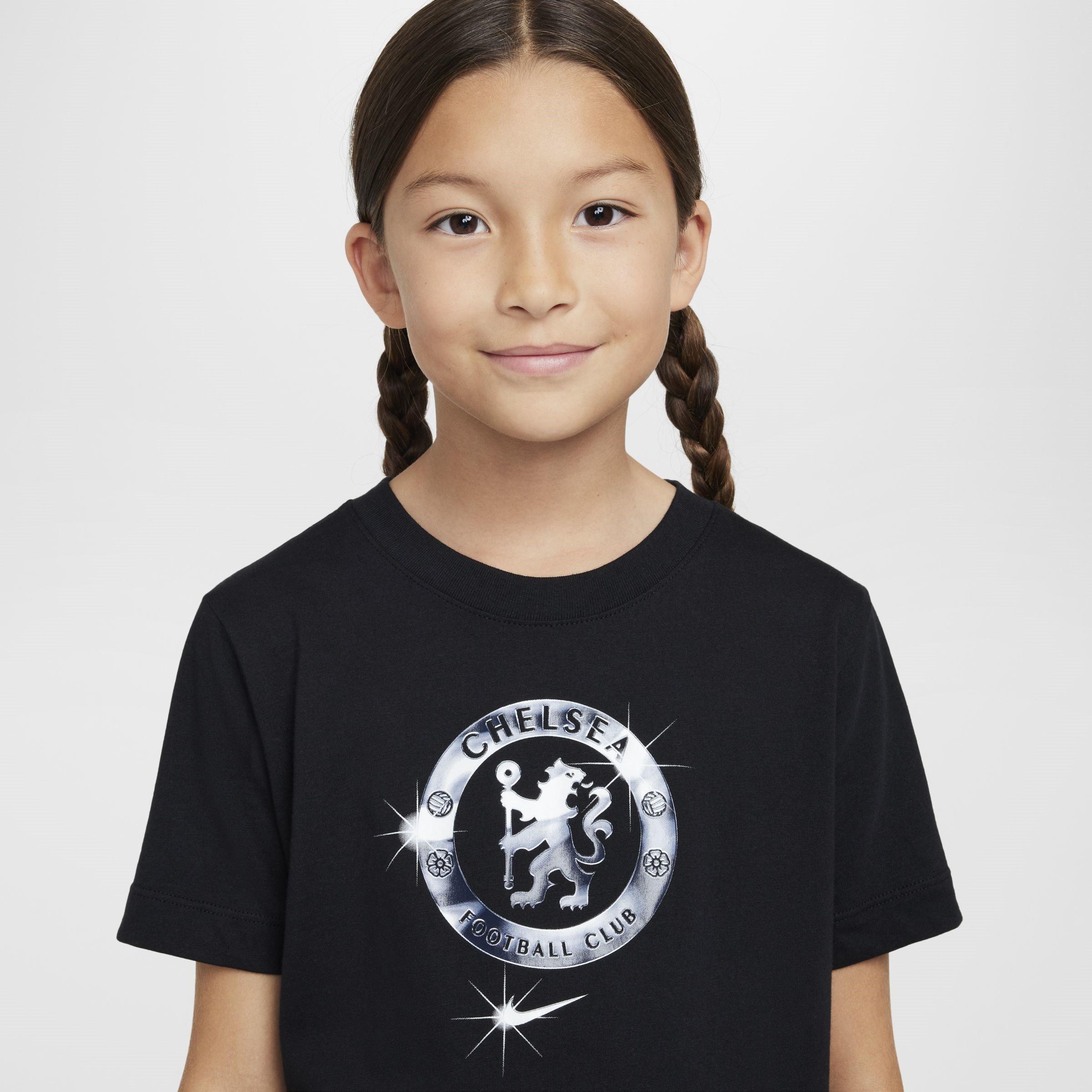 Black - Nike - Chelsea Crest T-Shirt 2024 2025 Juniors - 3