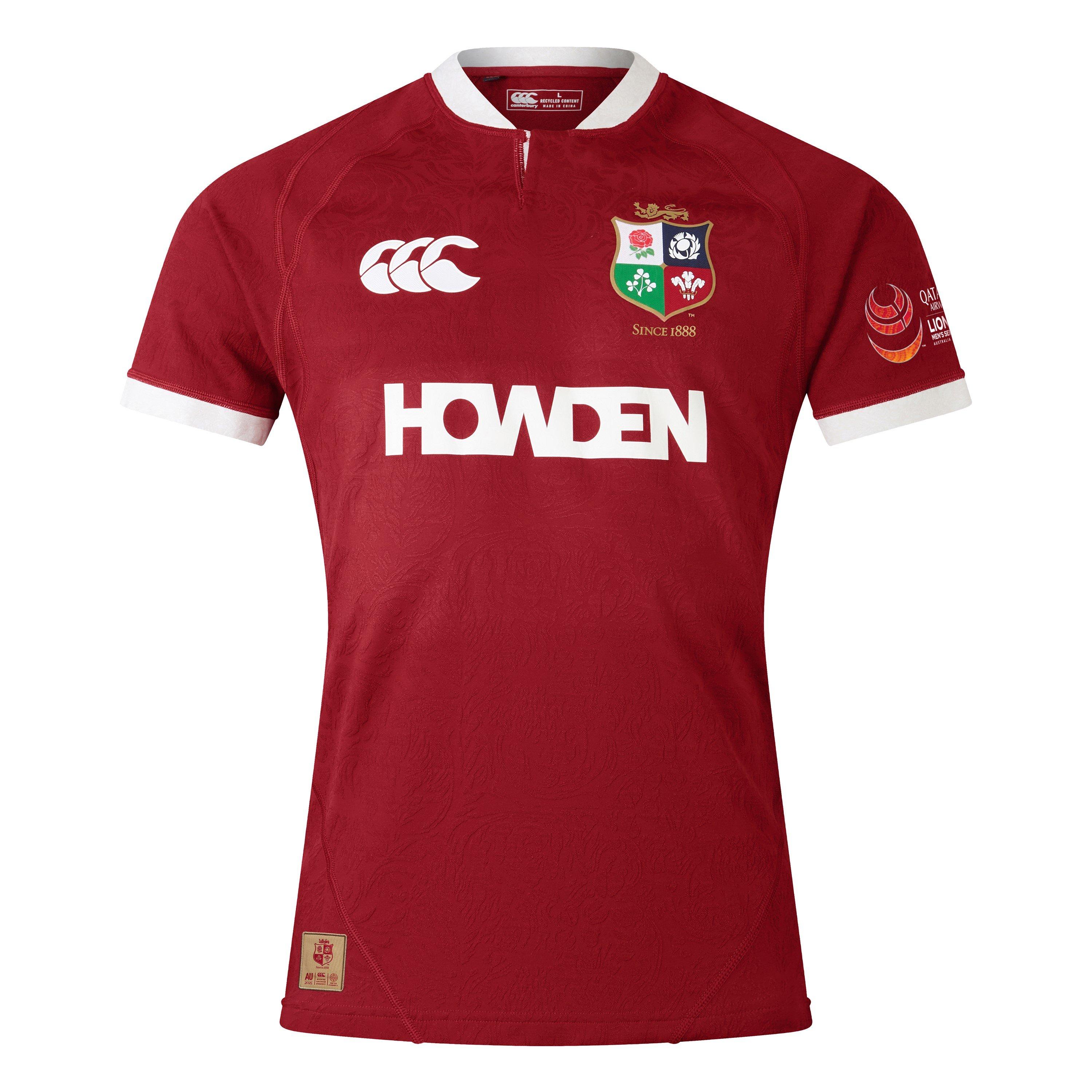 Canterbury Men's British & Irish Lions 2025 Authentic Shirt - Red Dahlia - L