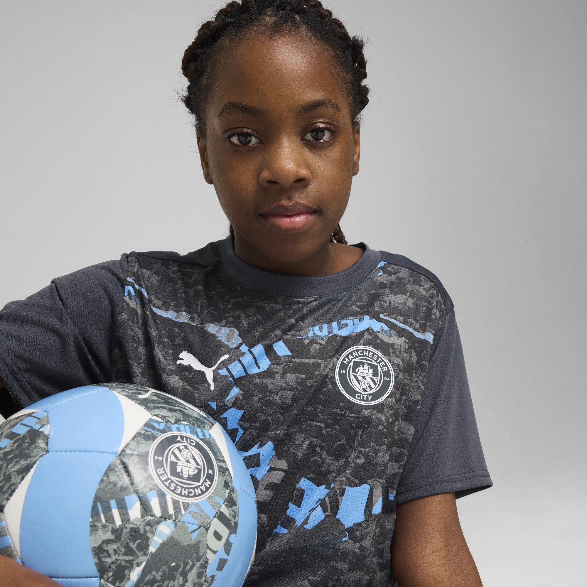 Grå Cool/Grå - Puma - Manchester City Pre Match Shirt 2024 2025 Juniors - 3