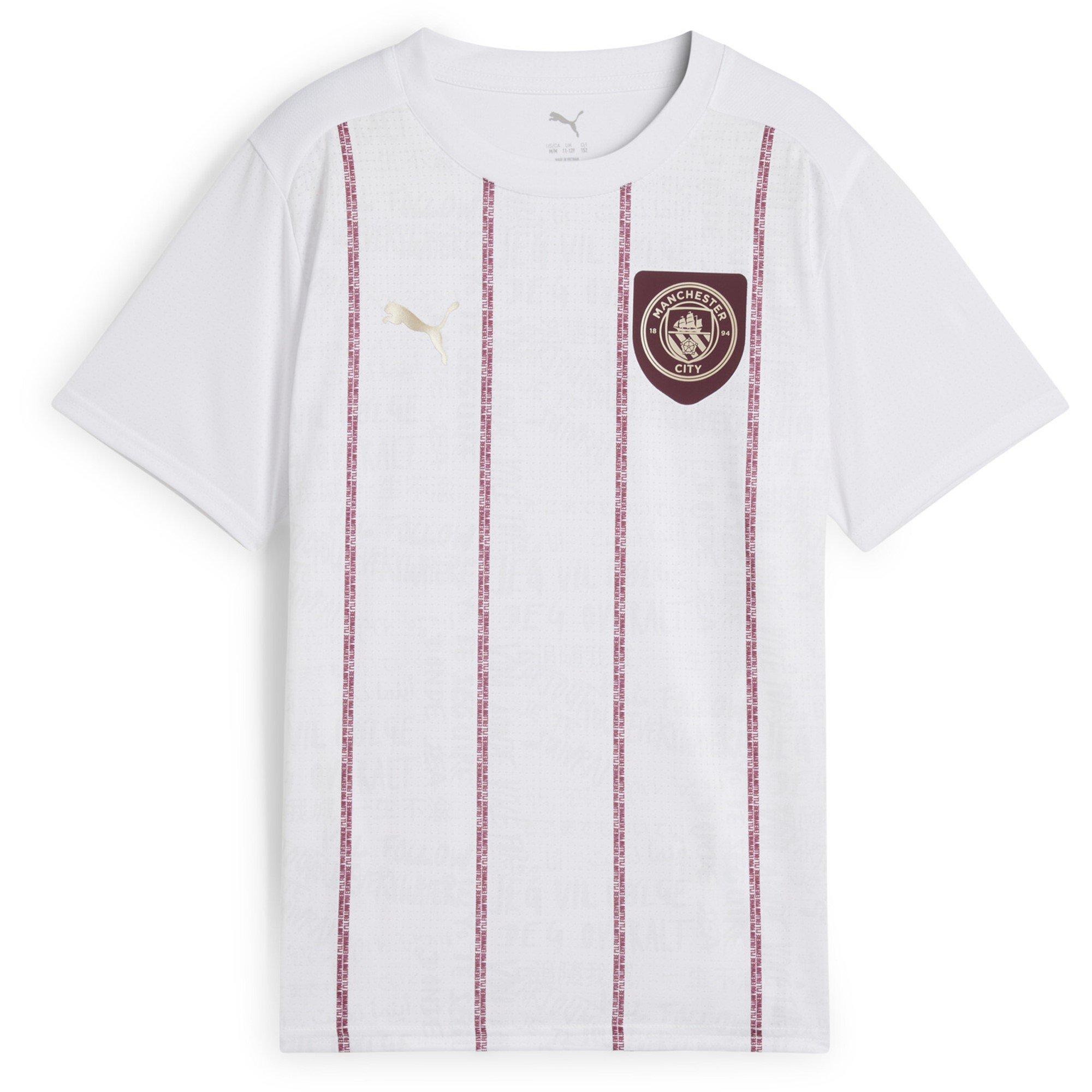 White/Jasper - Puma - Manchester City Pre Match Short Sleeve Shirt Juniors - 1