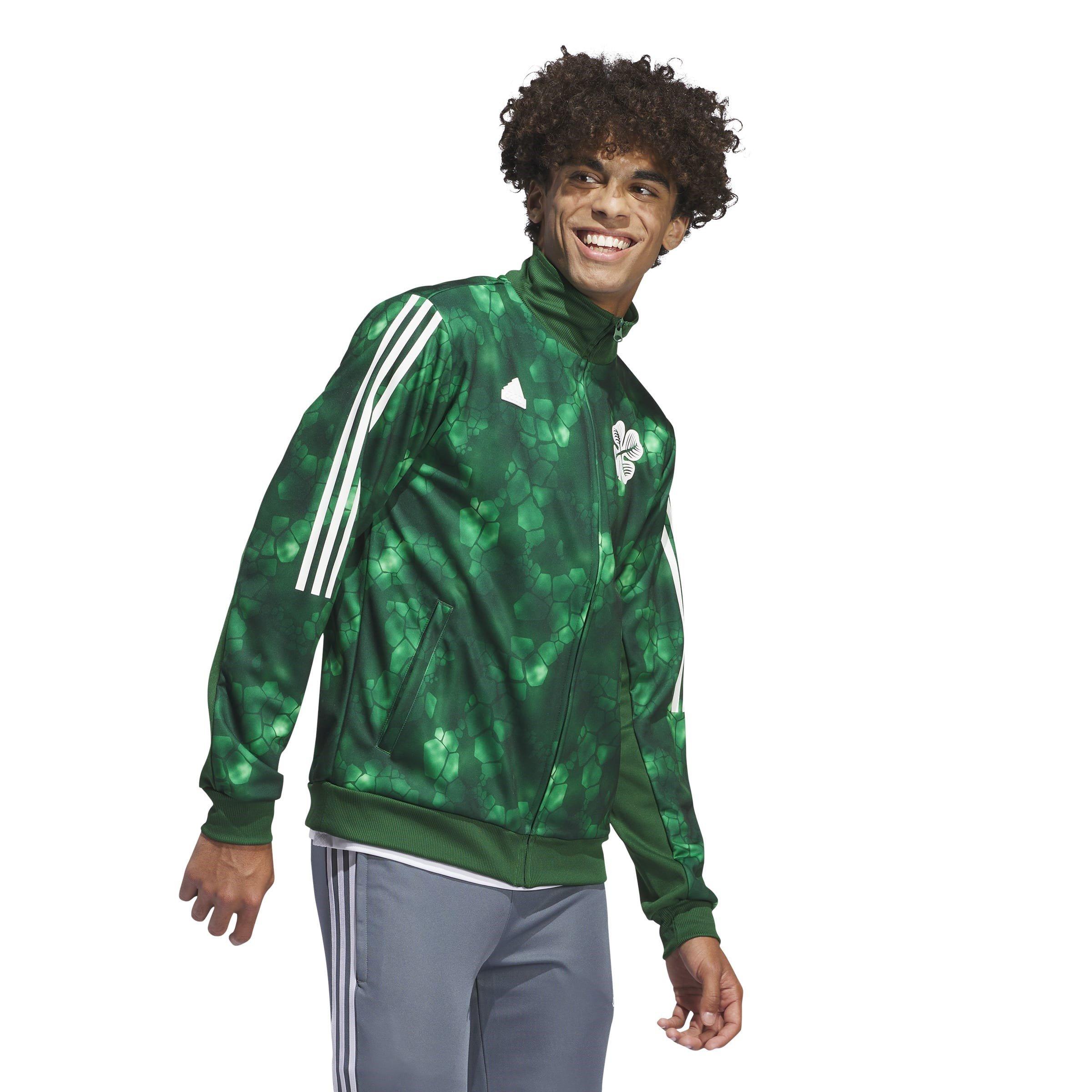Grün - adidas - Celtic Lifestyler Tracksuit Top 2023 2024 Adults - 4
