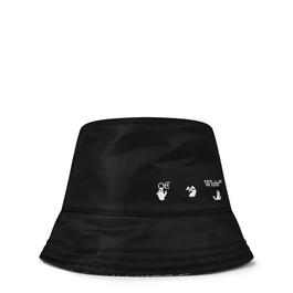 Off White Nylon Bucket Hat