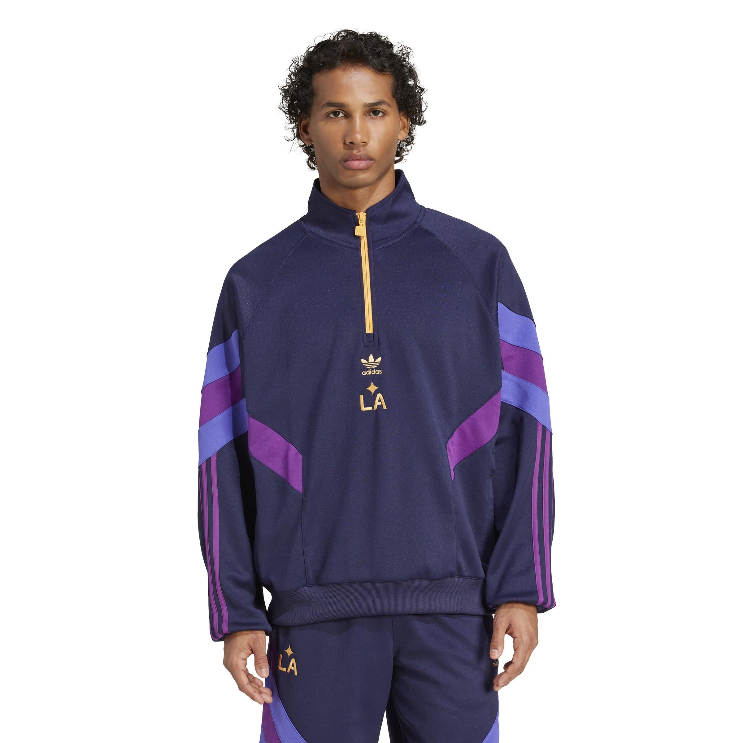 Noble Ink - adidas - Galaxy Originals Half-Zip Crew Sweatshirt Mens - 2