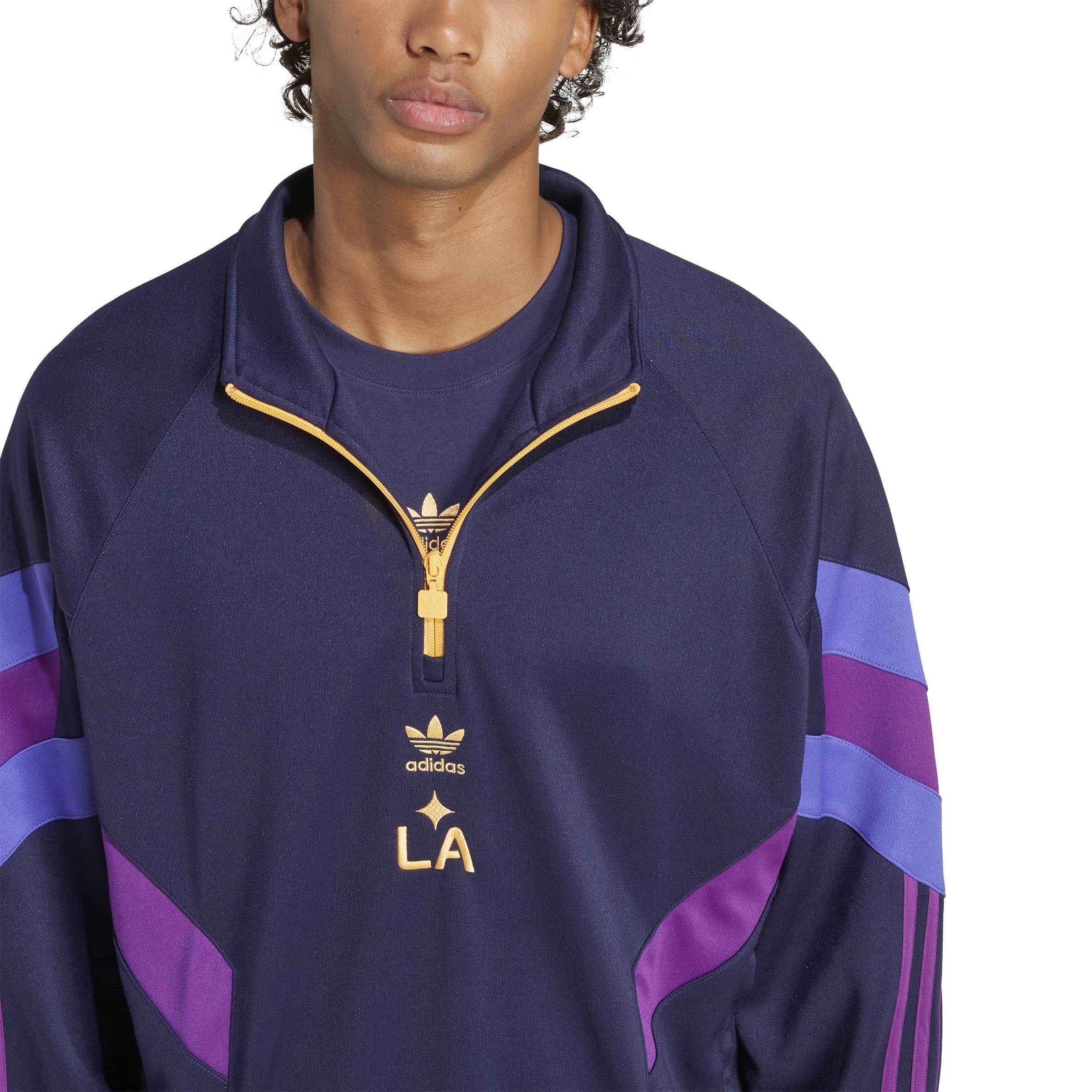 Noble Ink - adidas - Galaxy Originals Half-Zip Crew Sweatshirt Mens - 5