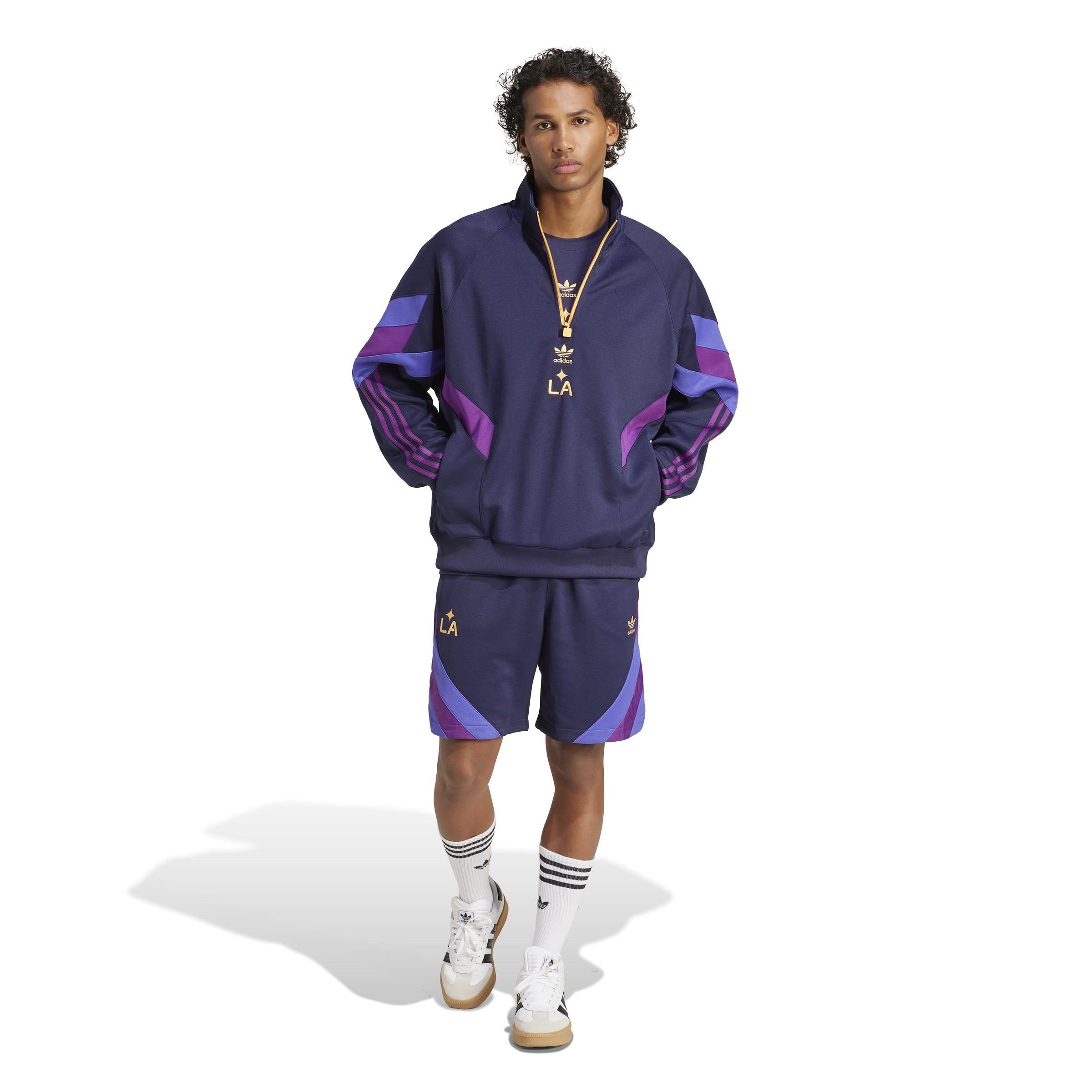 Noble Ink - adidas - Galaxy Originals Half-Zip Crew Sweatshirt Mens - 7