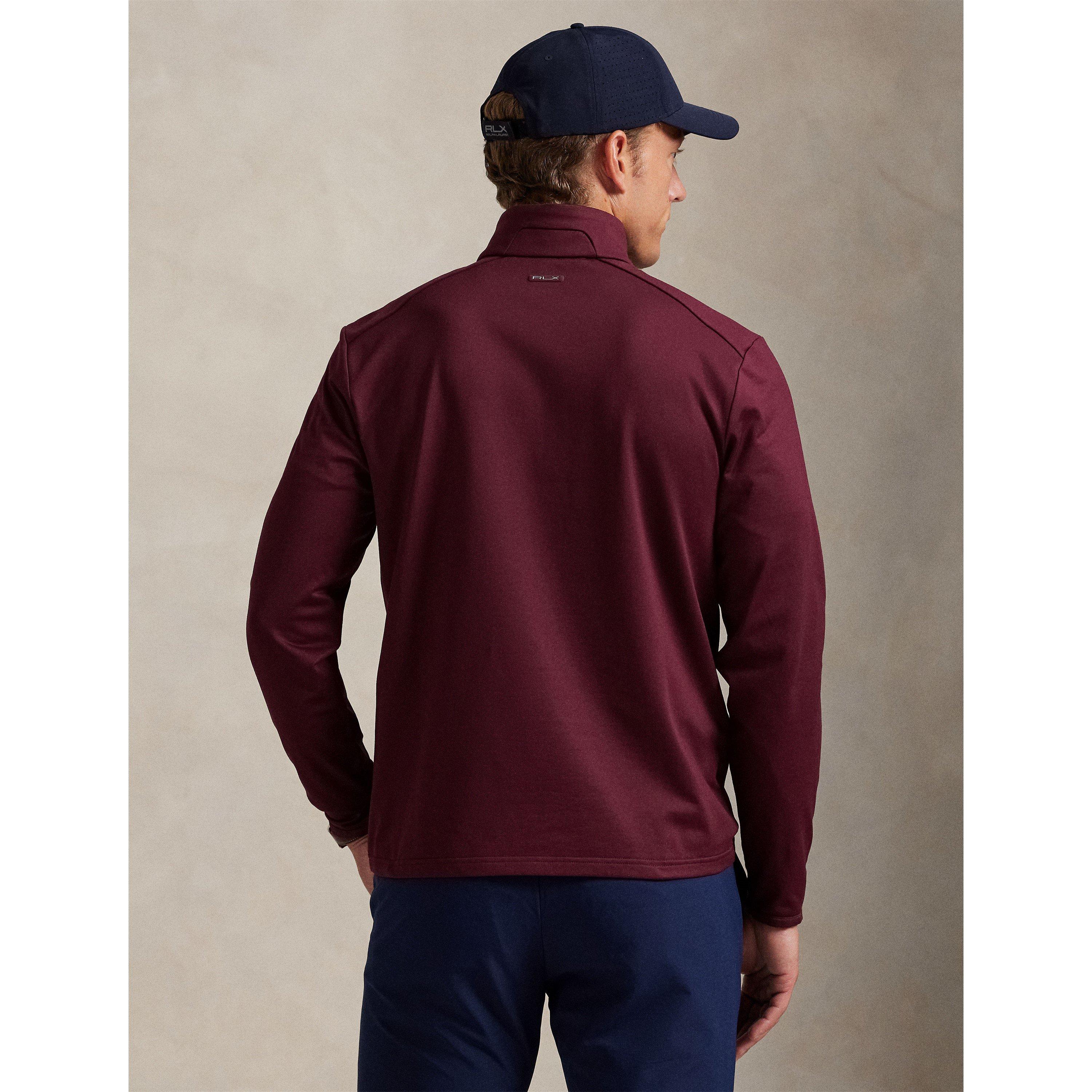 Rich Ruby - Polo Ralph Lauren - Men's RLX Cotton Long Sleeve Half Zip Performance Golf Jacket - 3