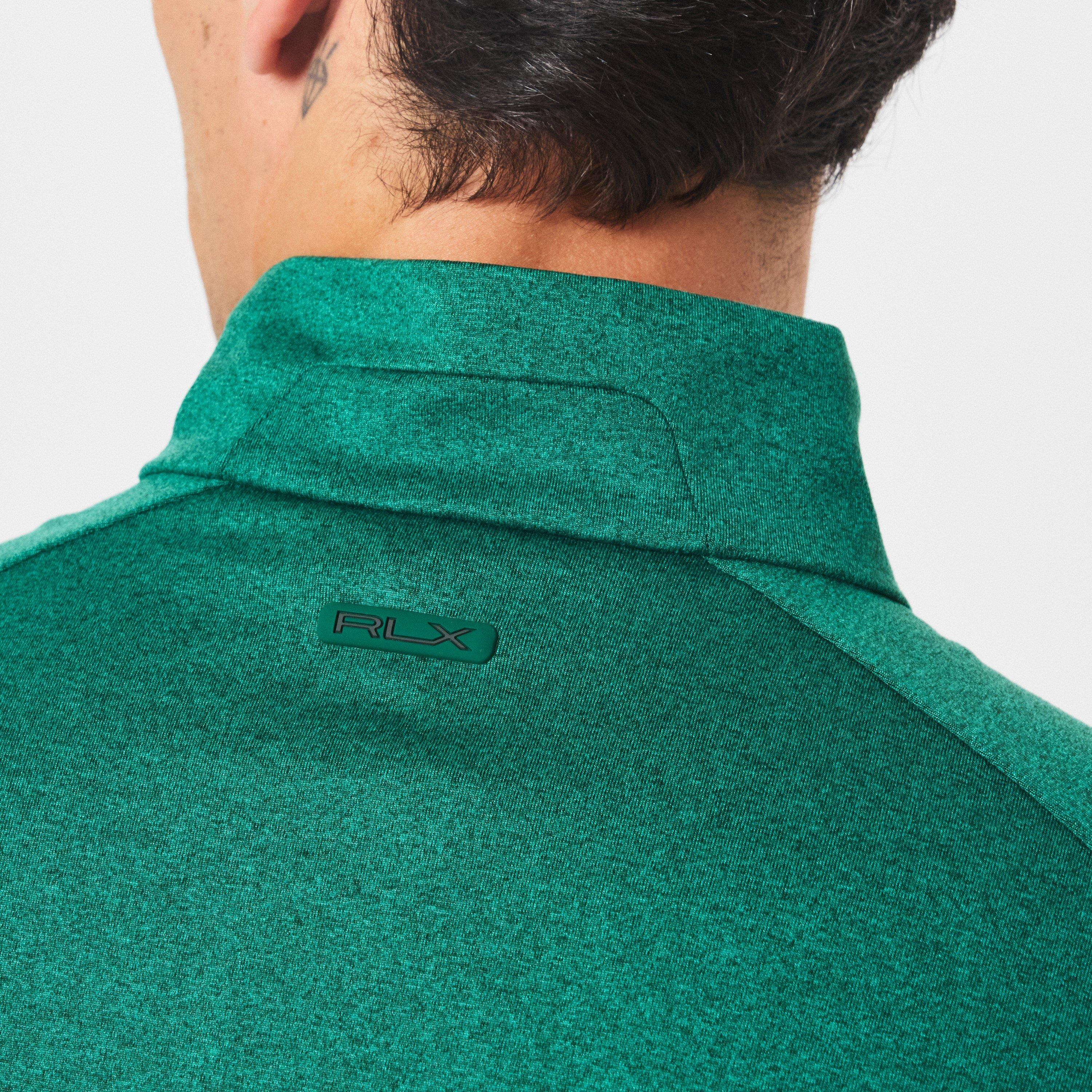 Green Heather - Polo Ralph Lauren - Men's RLX Cotton Long Sleeve Half Zip Performance Golf Jacket - 5