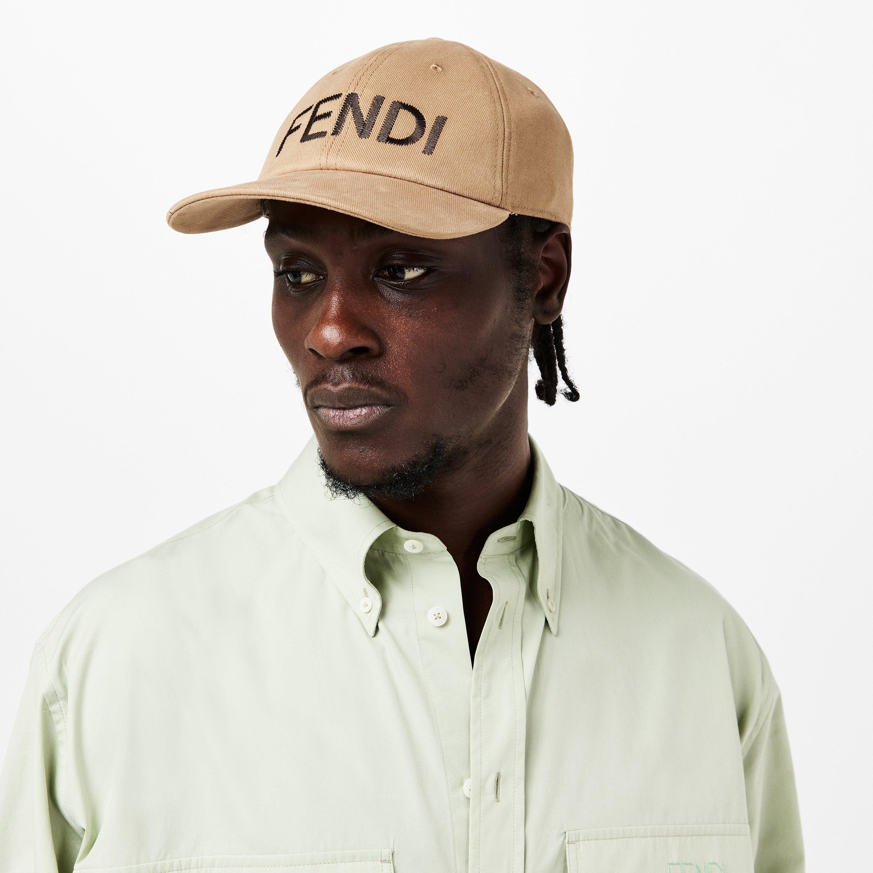 Beige - Fendi - Logo Baseball Cap - 3