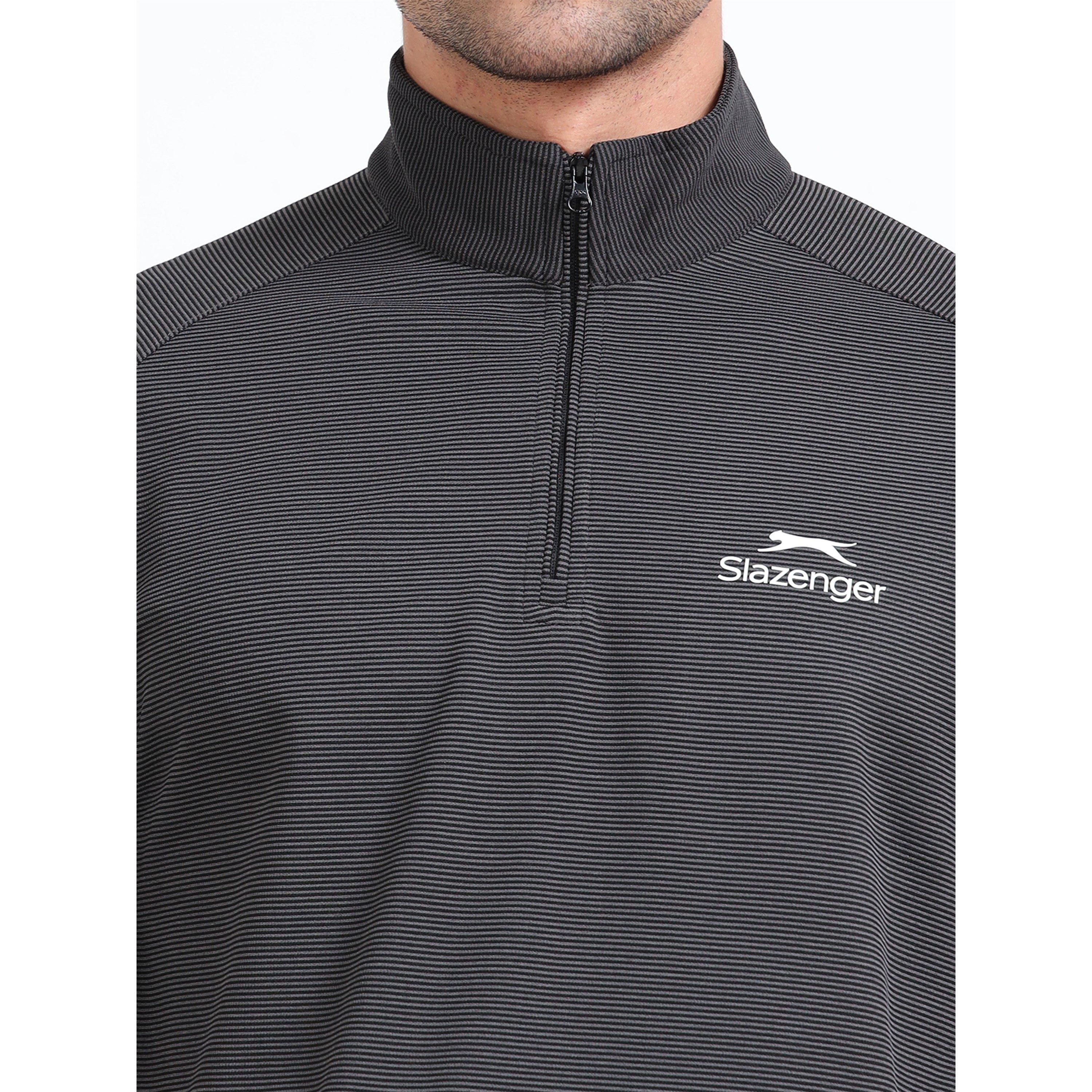 Grises - Slazenger - Hybrid Quarter Zip Long Sleeve Performance Golf Jacket - 2
