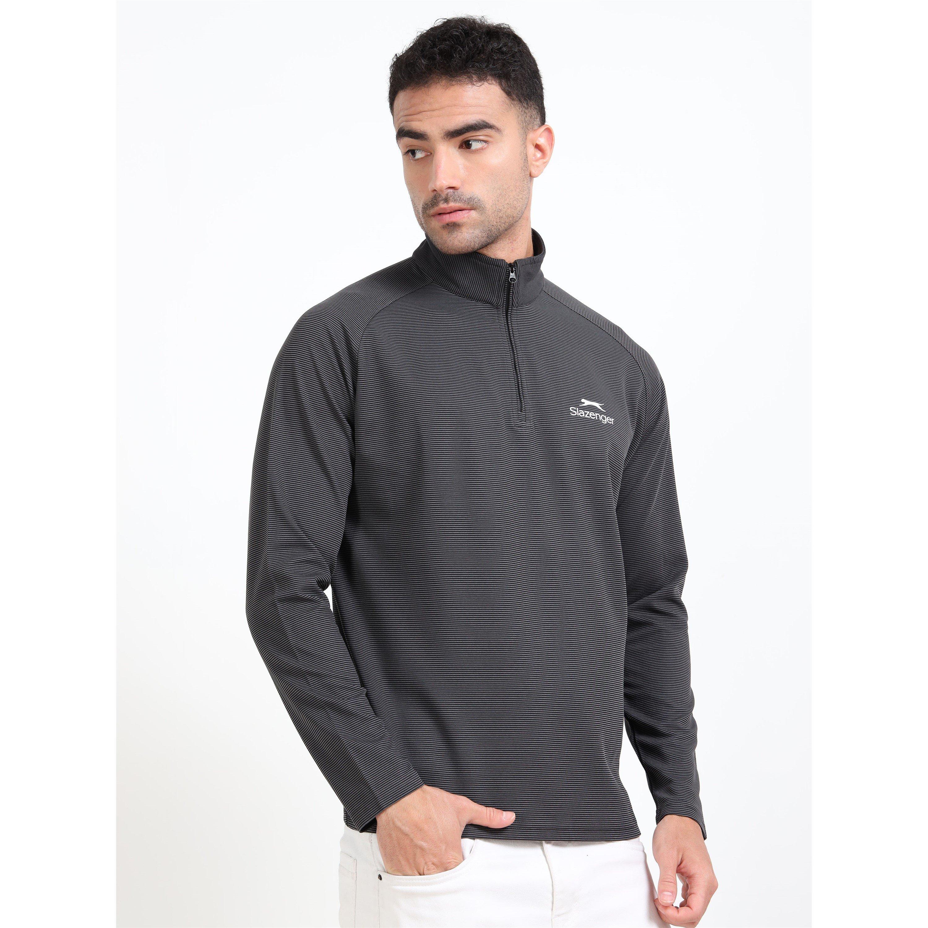 Grises - Slazenger - Hybrid Quarter Zip Long Sleeve Performance Golf Jacket - 4