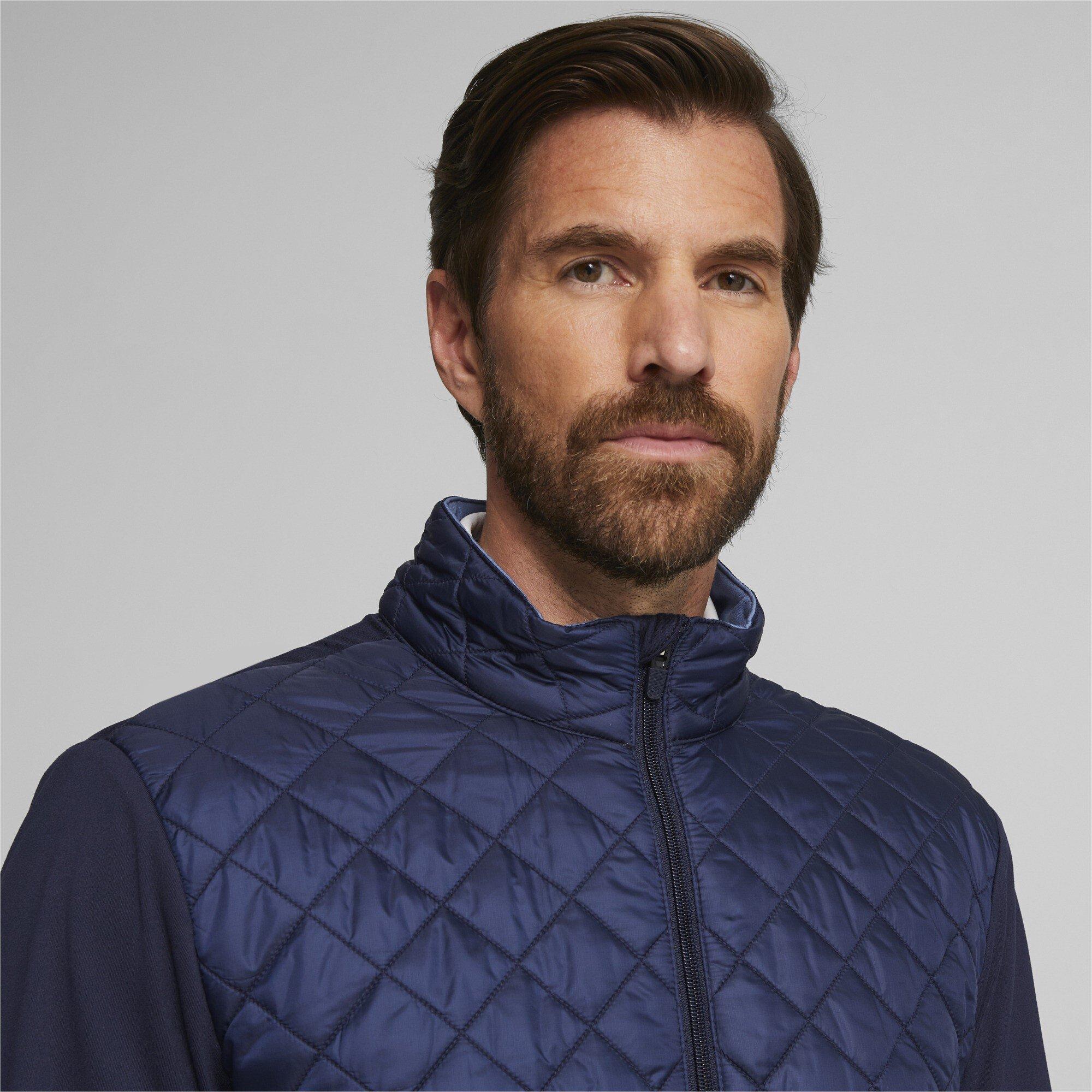Navyblzr/Sla - Puma - Frost Quilted Water-Resistant Performance Golf Jacket - 3