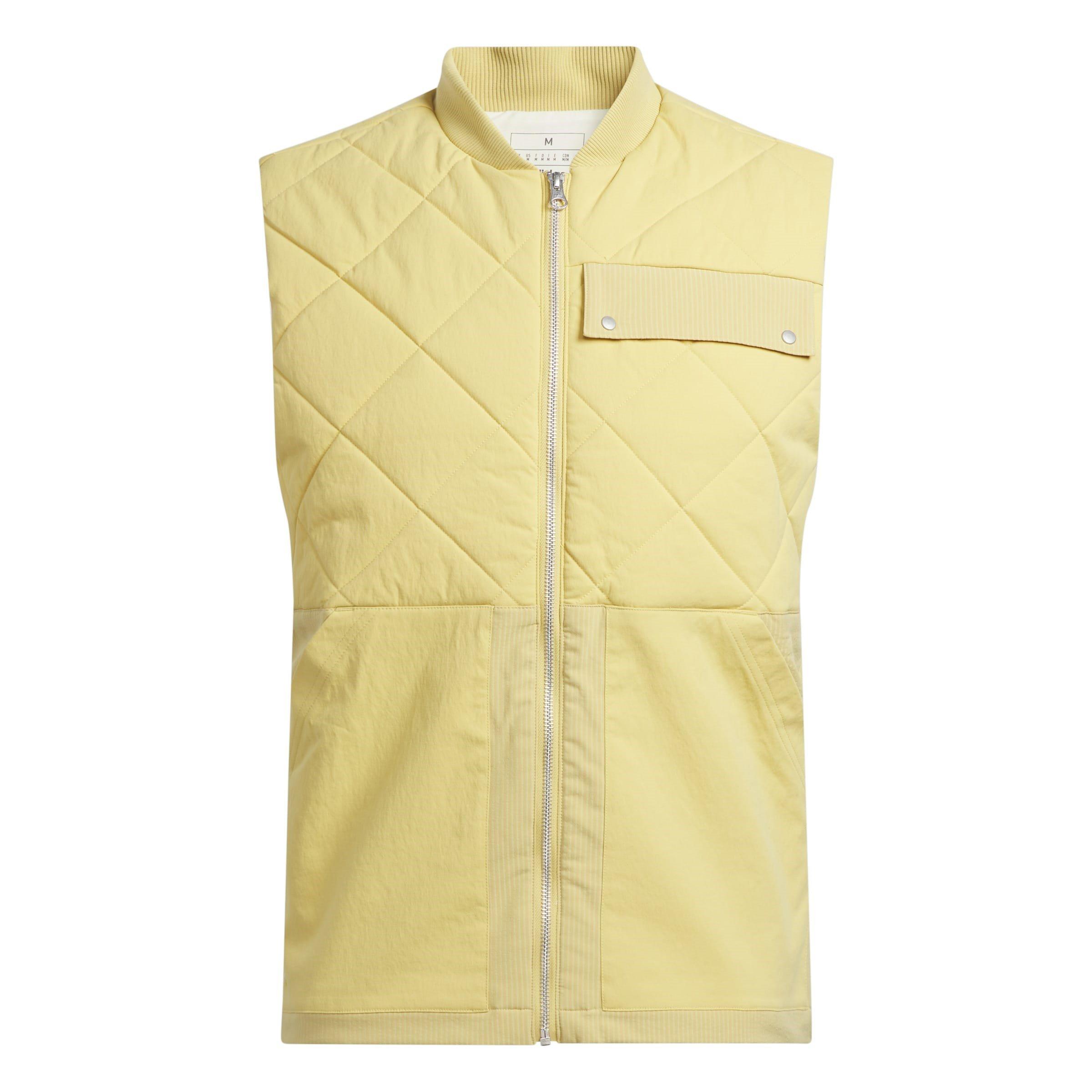 Oat - adidas - Men's Go-To Quilted Waterproof Sleeveless Performance Gilet - 1