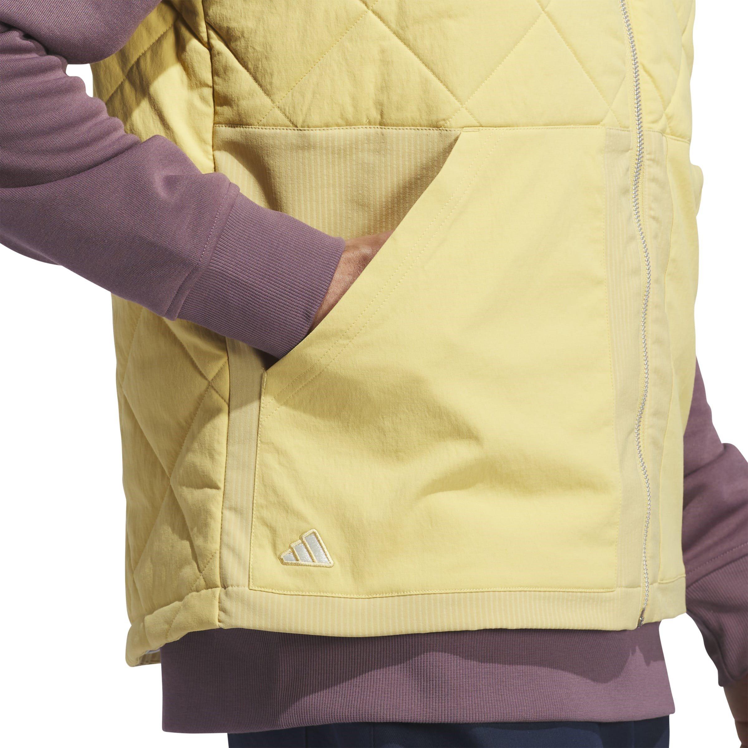 Oat - adidas - Go-To Quilted DWR Full Zip Vest Mens - 6