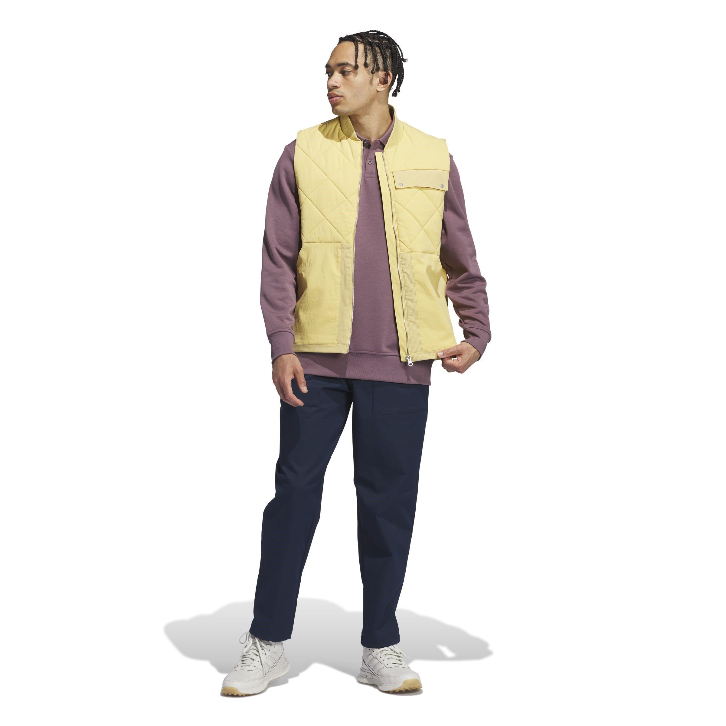 Oat - adidas - Go-To Quilted DWR Full Zip Vest Mens - 7