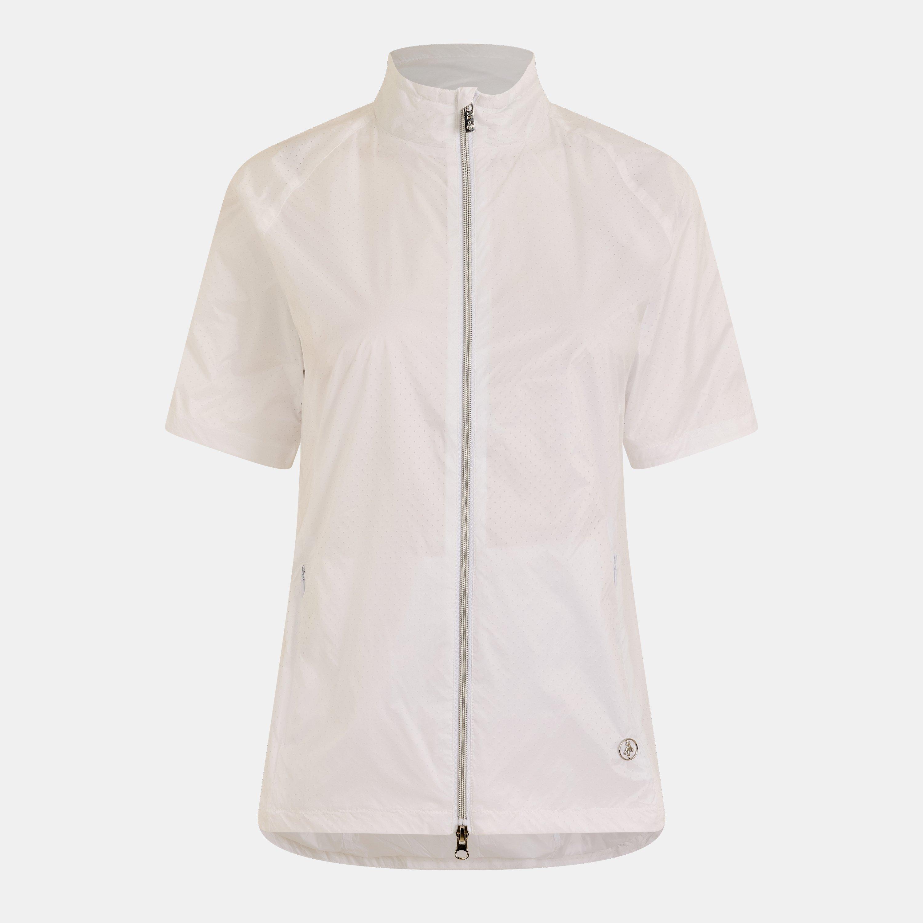 Calvin Klein Golf Women's Weather Resistant Performance Golf Jacket - White - 10 (S)