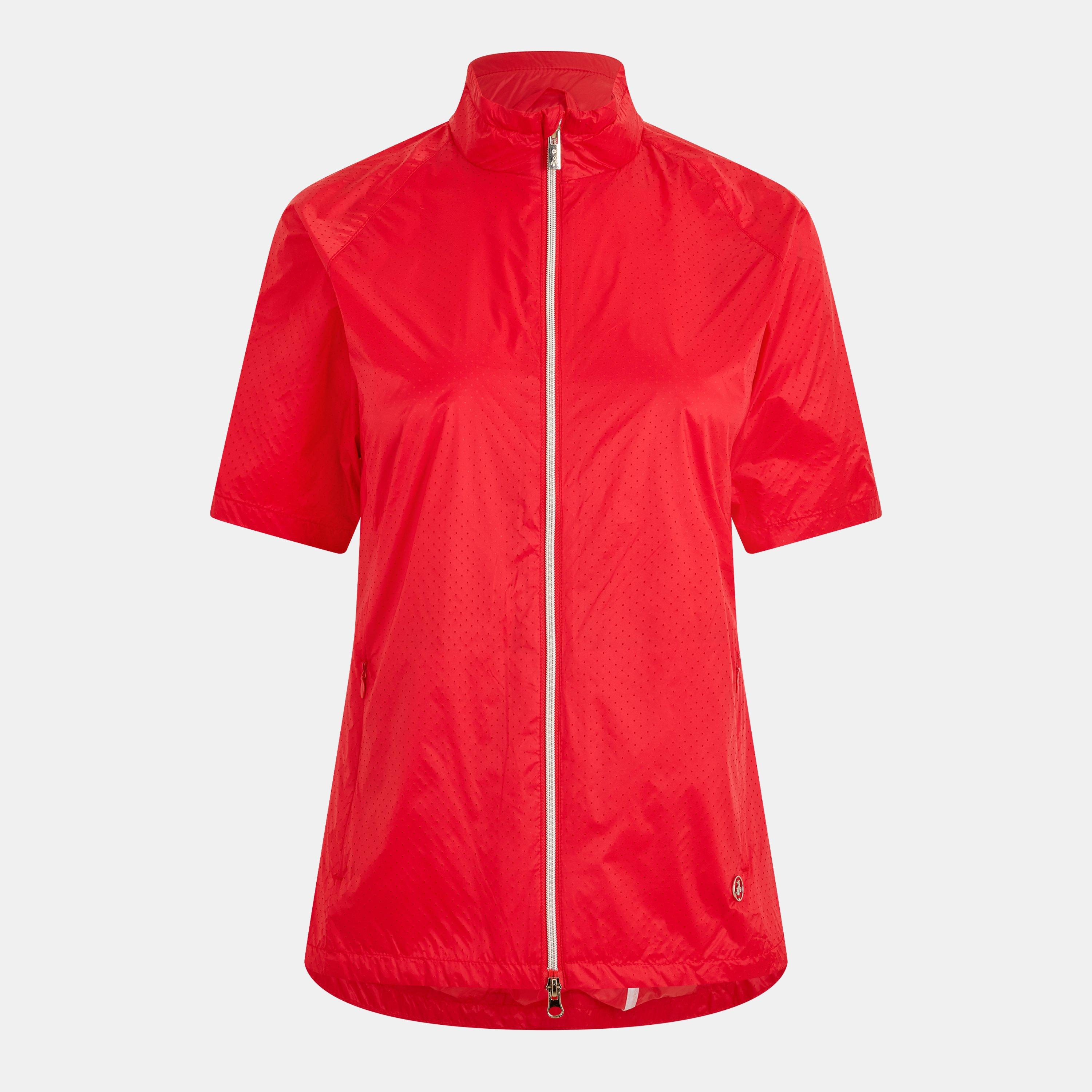 Calvin Klein Golf Women's Weather Resistant Performance Golf Jacket - Poppy - 10 (S)