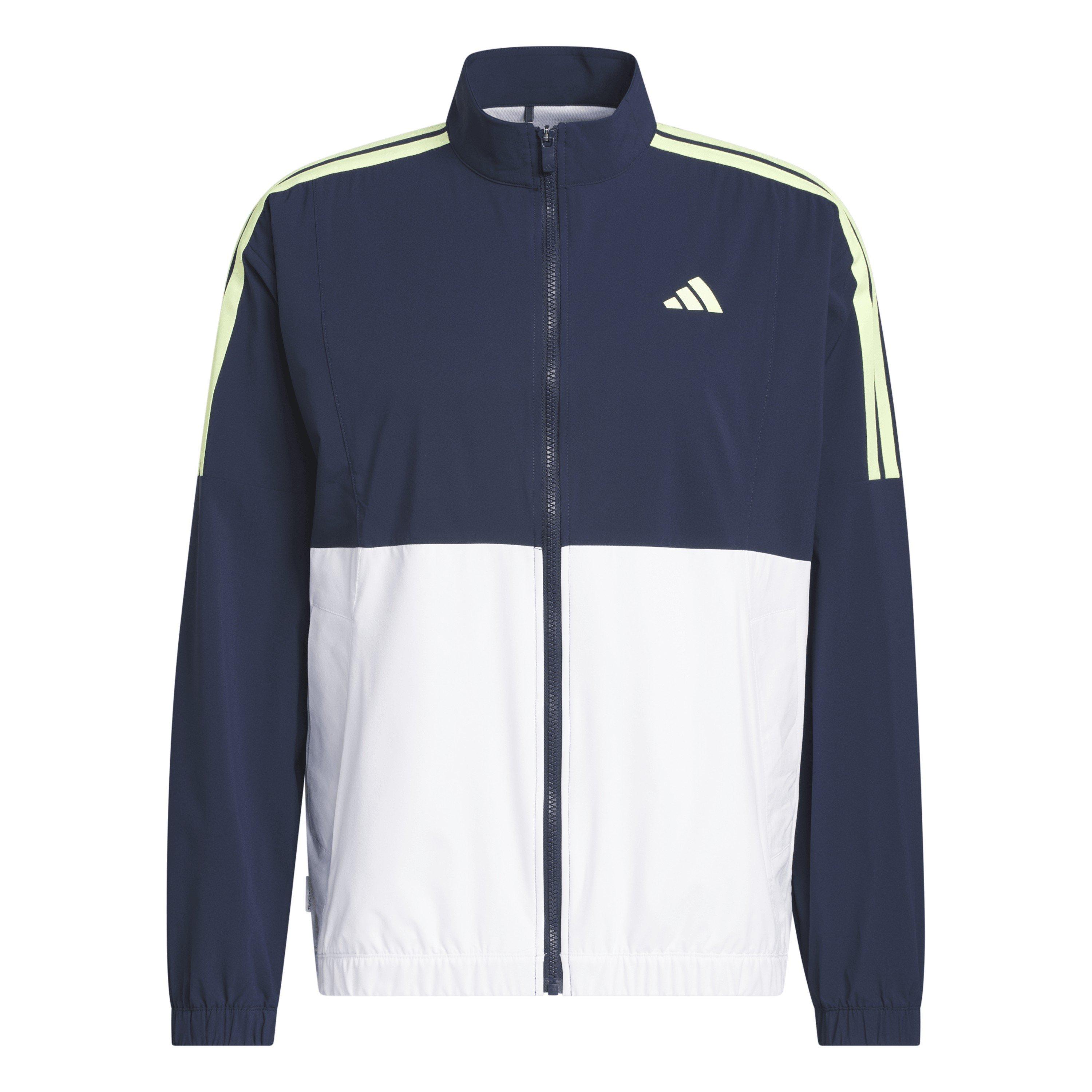 Bijelo/Mornarsko plava - adidas - Men's Golf Windbreaker - 1