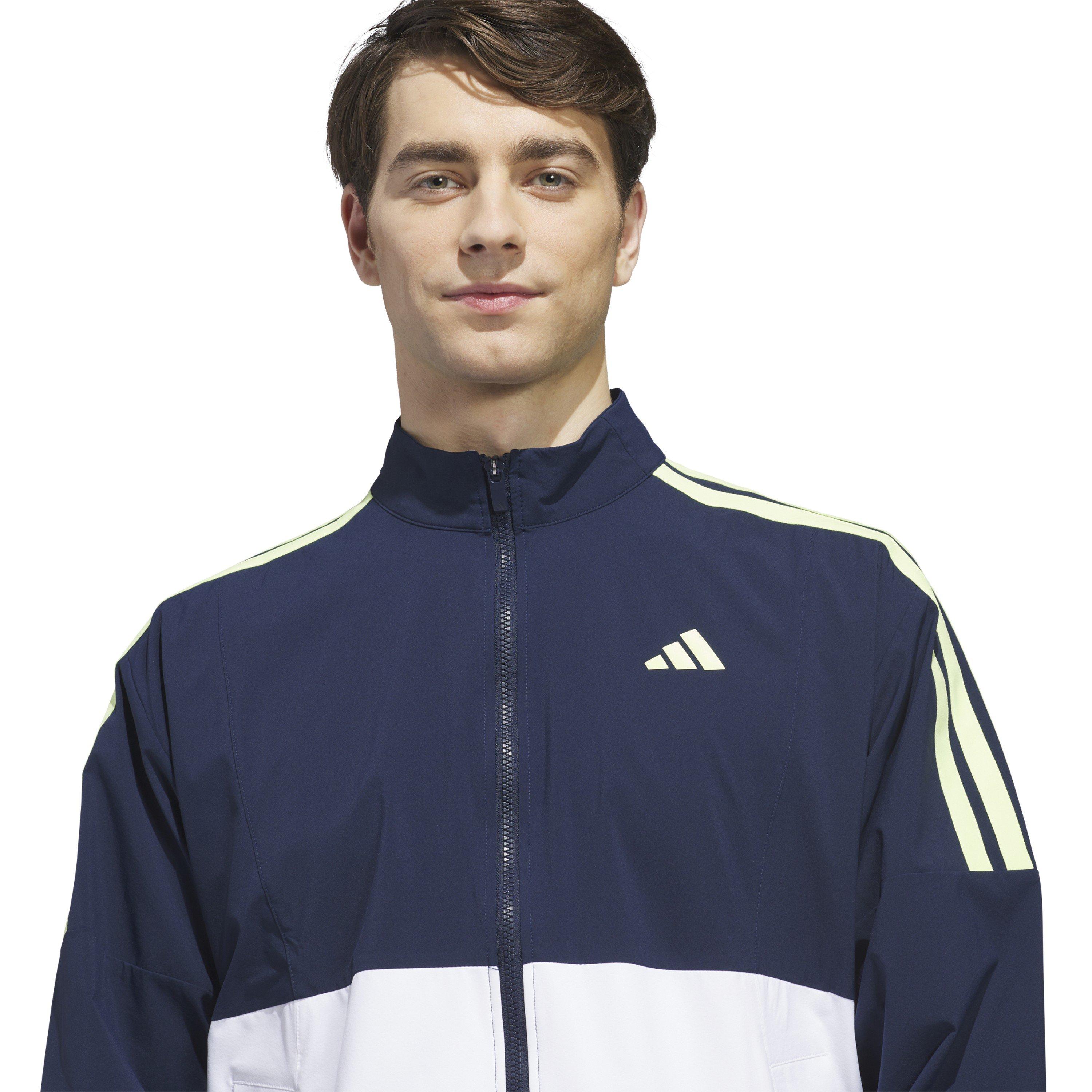 Bijelo/Mornarsko plava - adidas - Men's Golf Windbreaker - 4