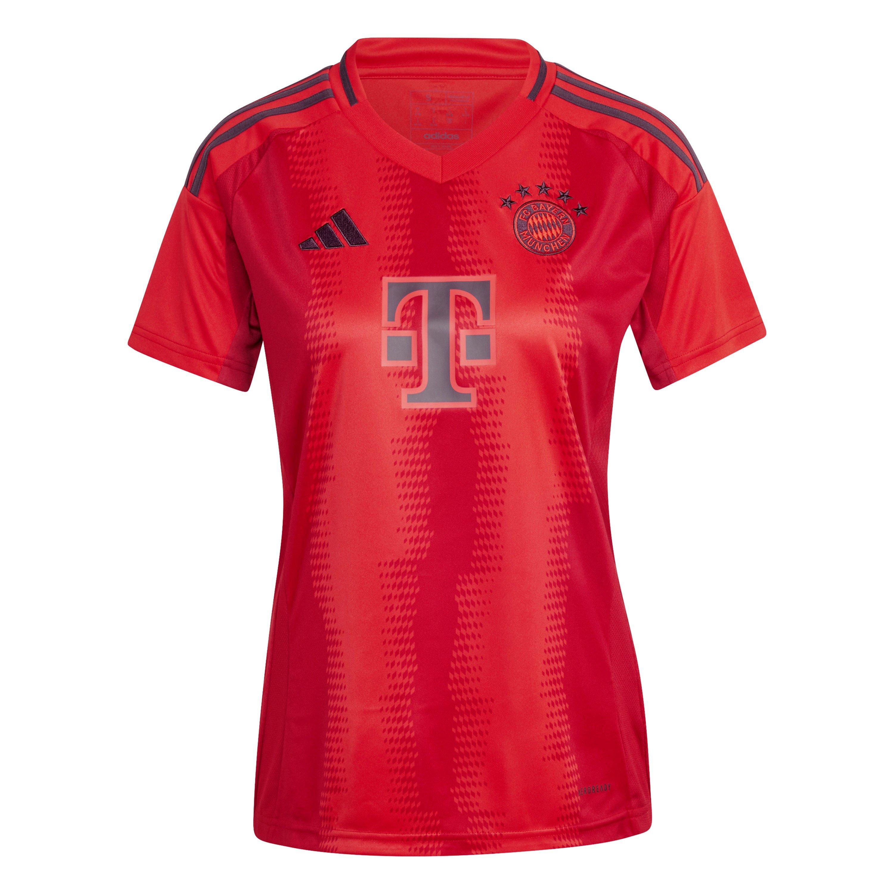 Adidas Women's Fc Bayern Munich Home Shirt 2024 2025 - Red - 10 (S)