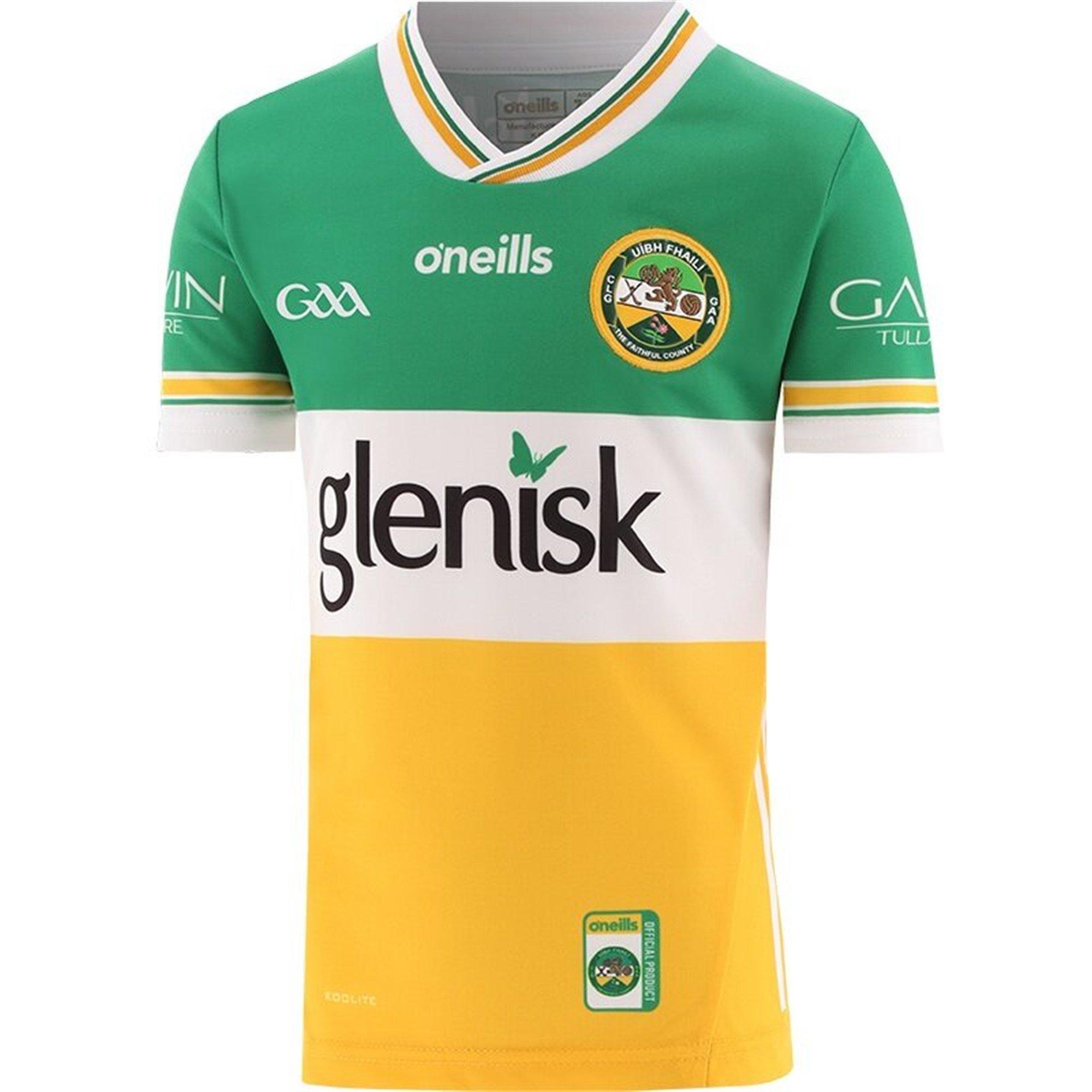 Green/Wht/Amber - ONeills - Offaly Home Jersey Junior - 1