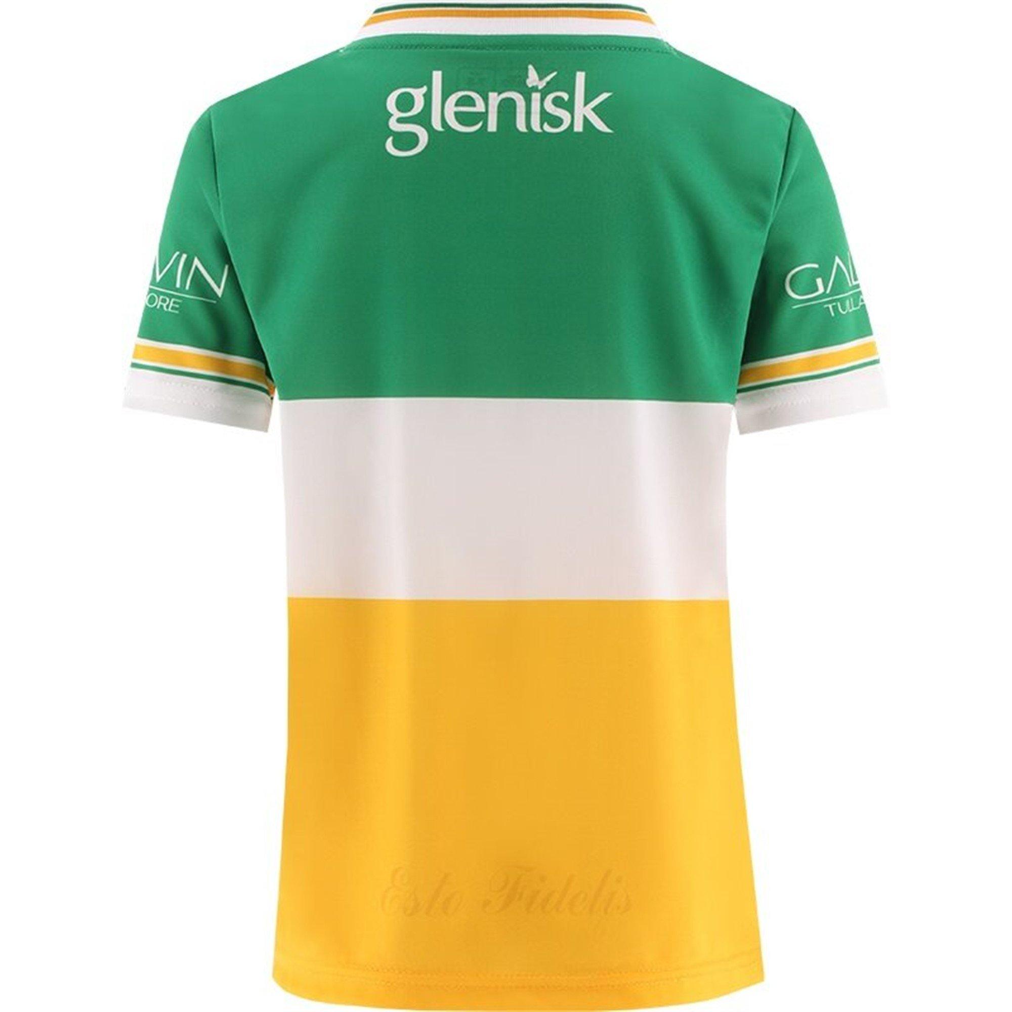 Green/Wht/Amber - ONeills - Offaly Home Jersey Junior - 2