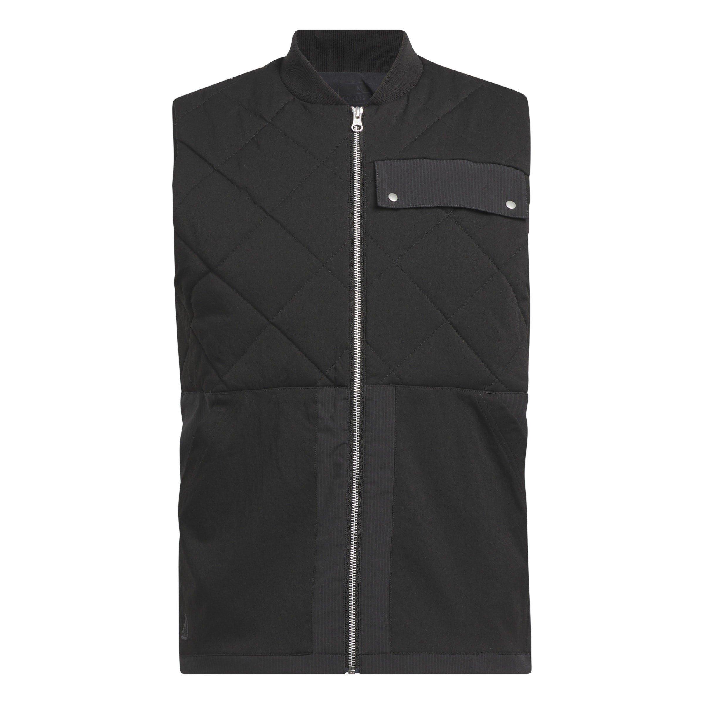 Adidas Men's Go To Quilted Dwr Full Zip Performance Gilet - Black - XL