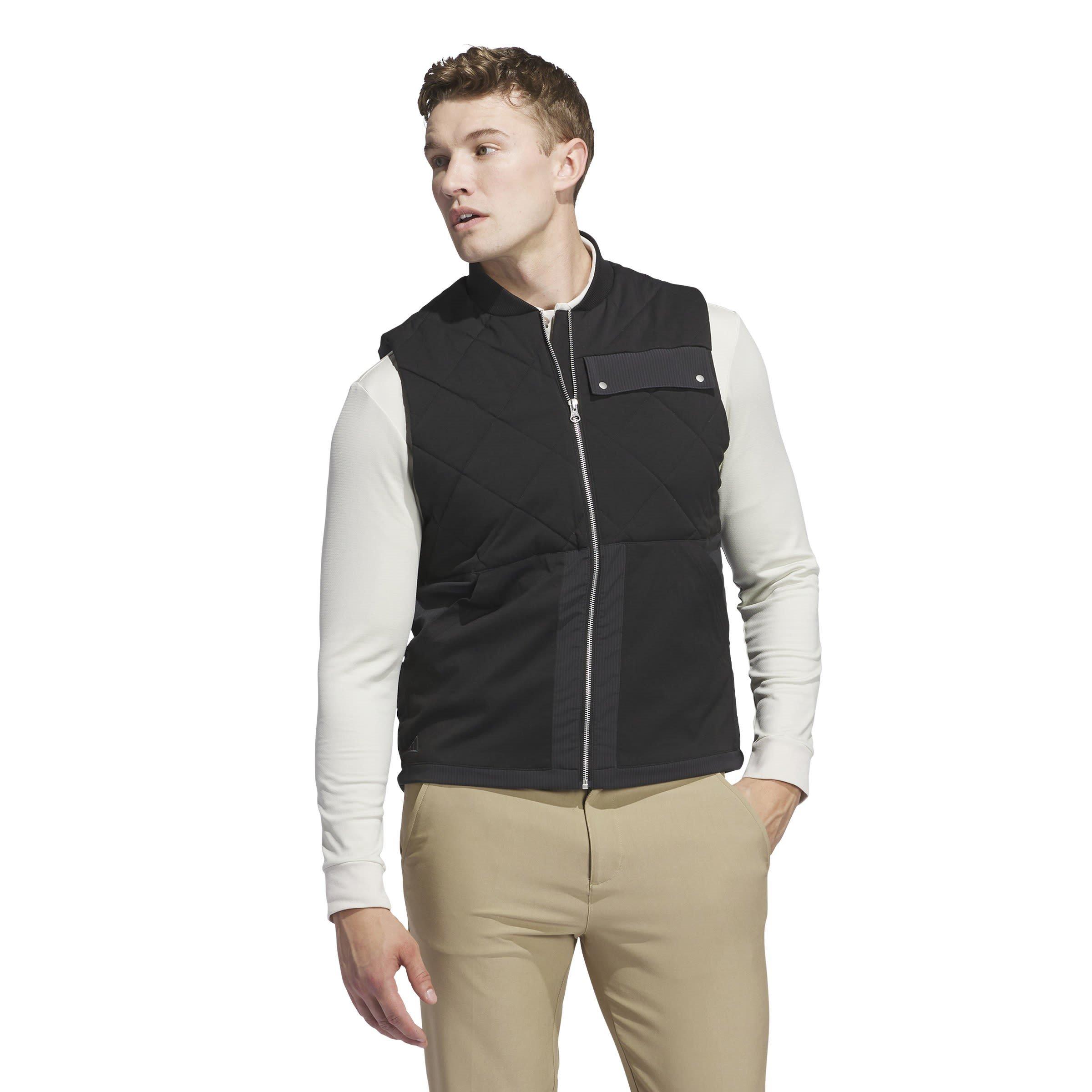 Negro - adidas - Go to Quilted DWR Full Zip Performance Gilet - 2