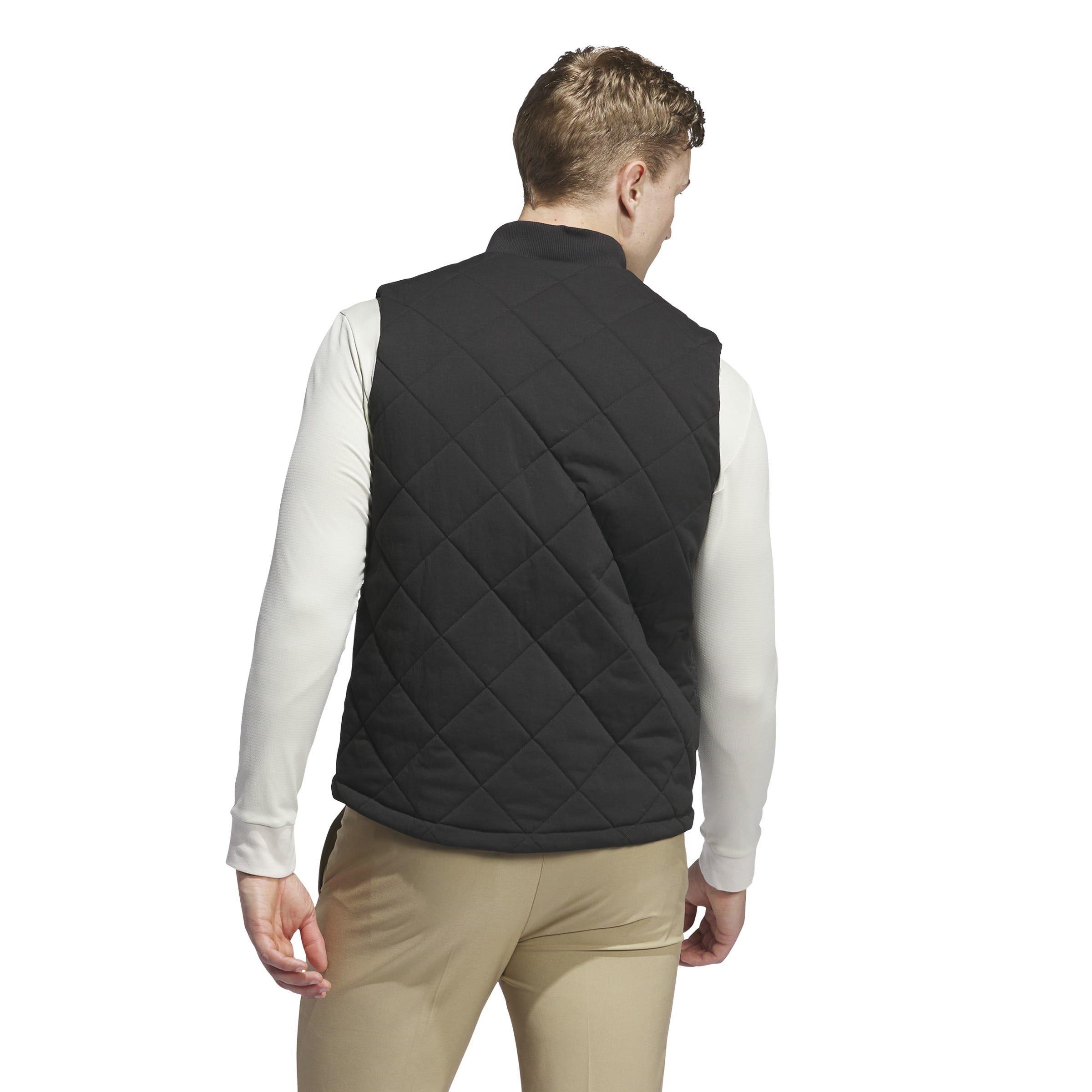 Negro - adidas - Go to Quilted DWR Full Zip Performance Gilet - 3