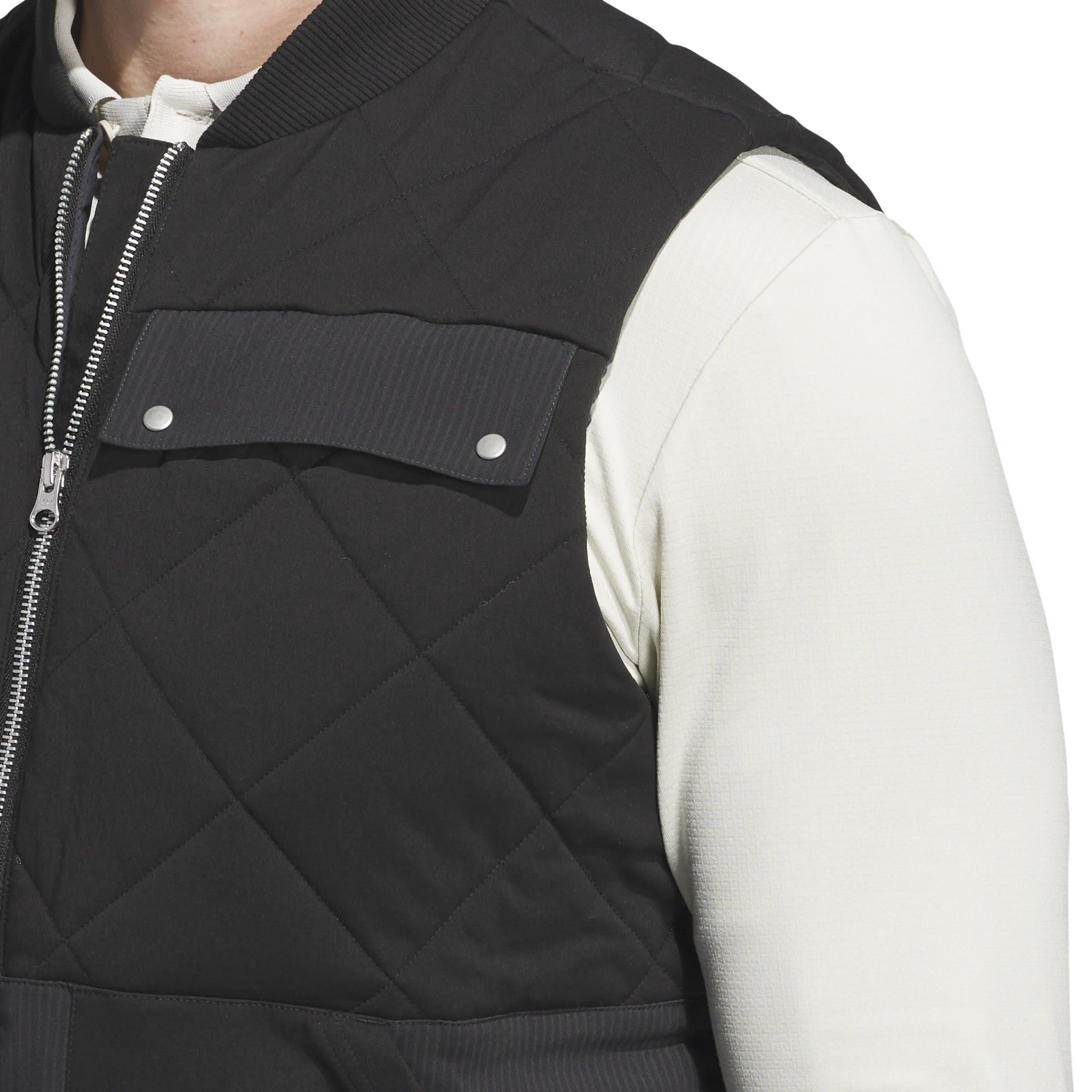 Negro - adidas - Go to Quilted DWR Full Zip Performance Gilet - 5
