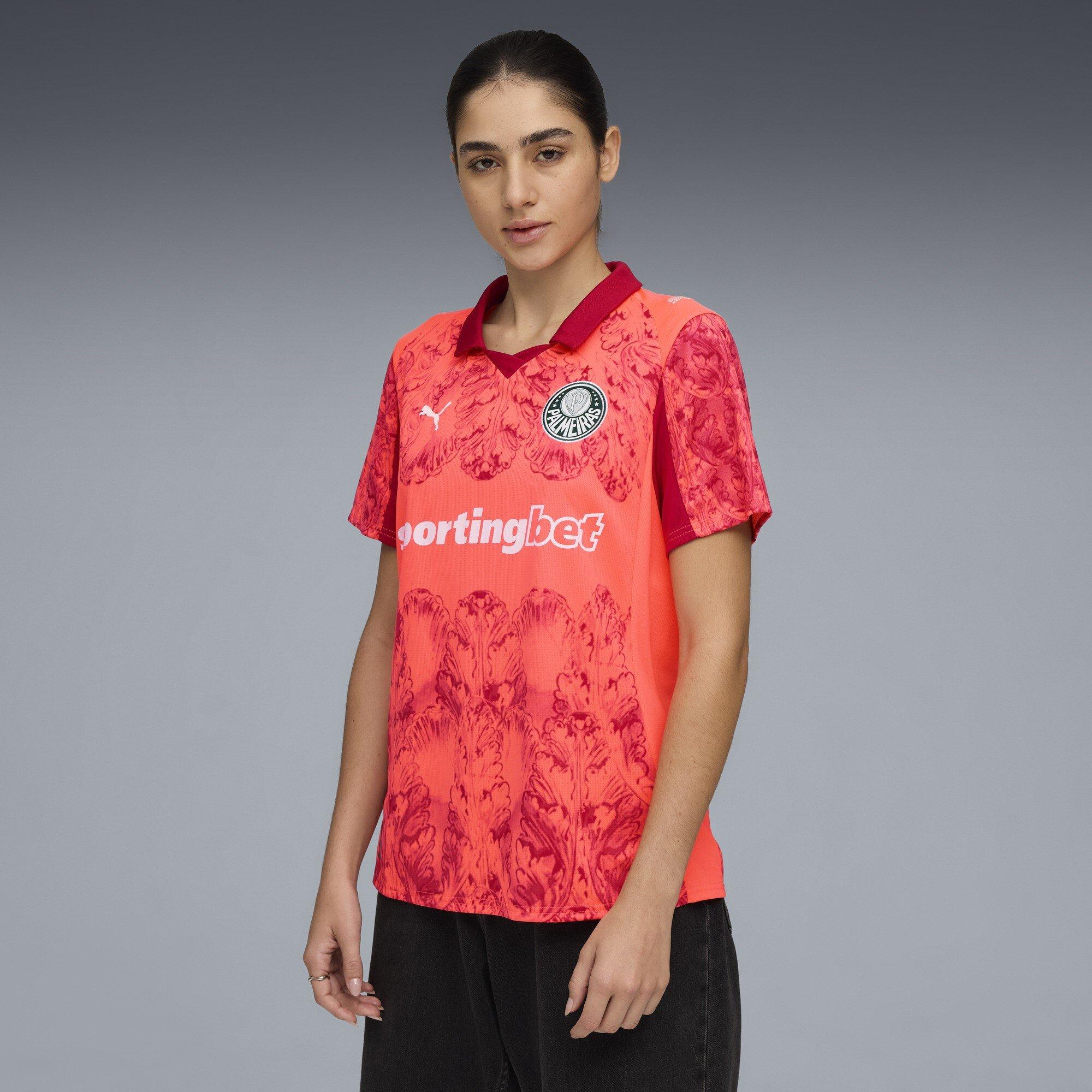 Glowing Red - Puma - x KidsSuper Palmeiras Goalkeeper Shirt 2025 2026 Womens - 3