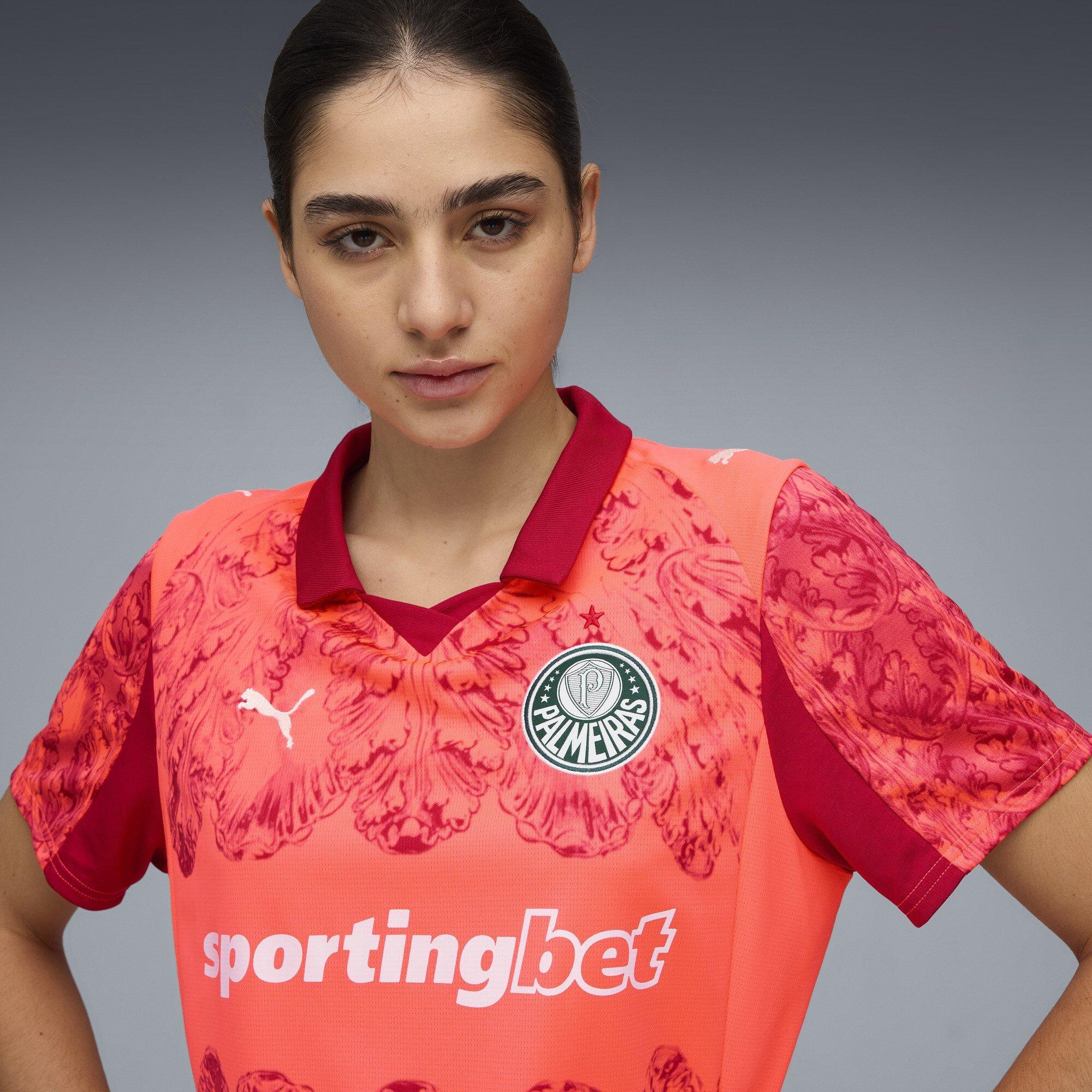 Glowing Red - Puma - x KidsSuper Palmeiras Goalkeeper Shirt 2025 2026 Womens - 5