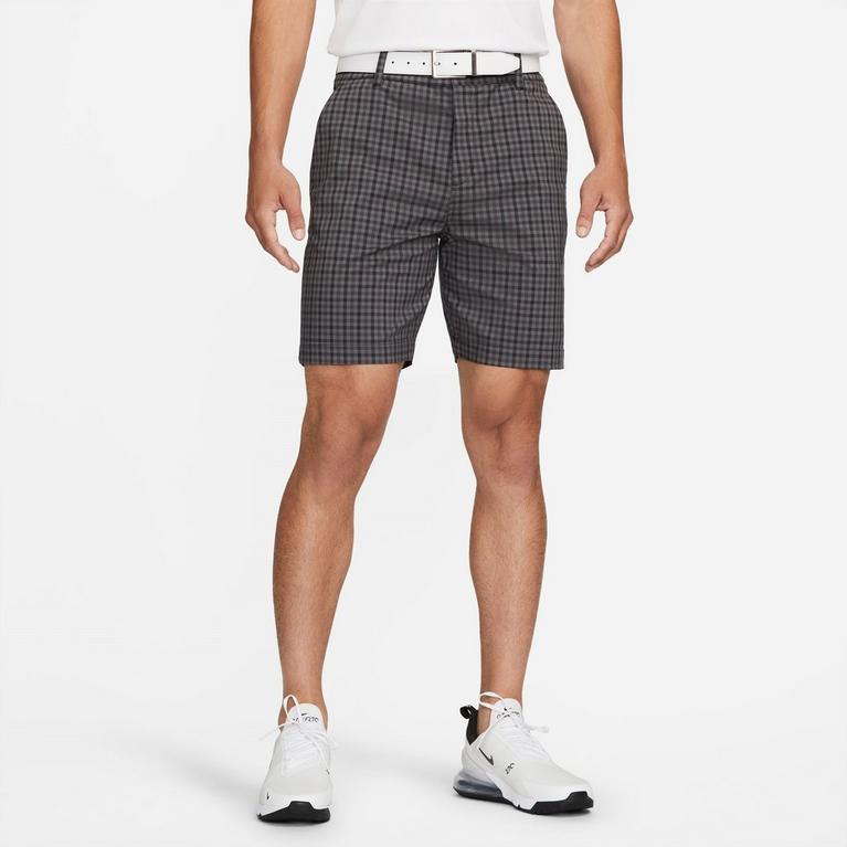 NOIR/FUMÉ FONCÉ - Nike - Dri-FIT UV Men's Chino Plaid Golf Shorts - 1
