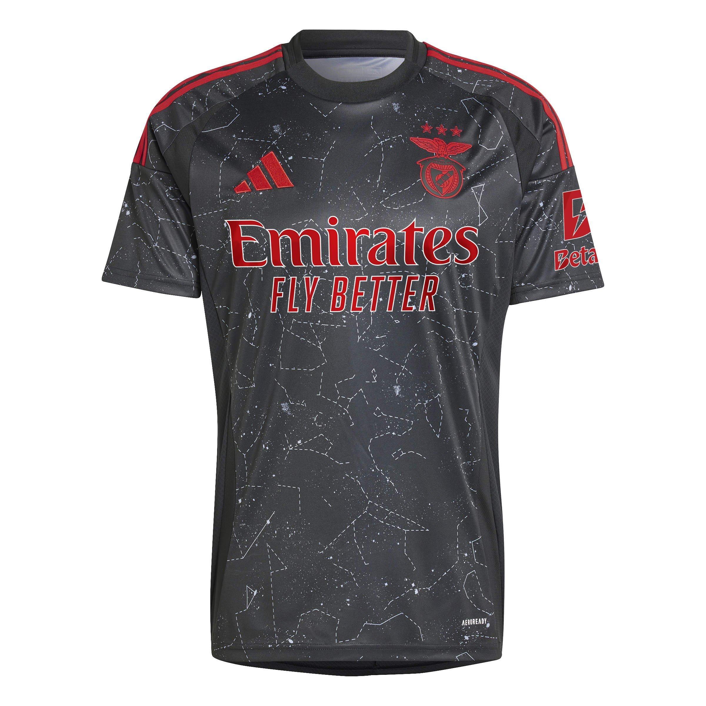 Adidas Men's Benfica Away Shirt 2024 2025 Adults - Black - L