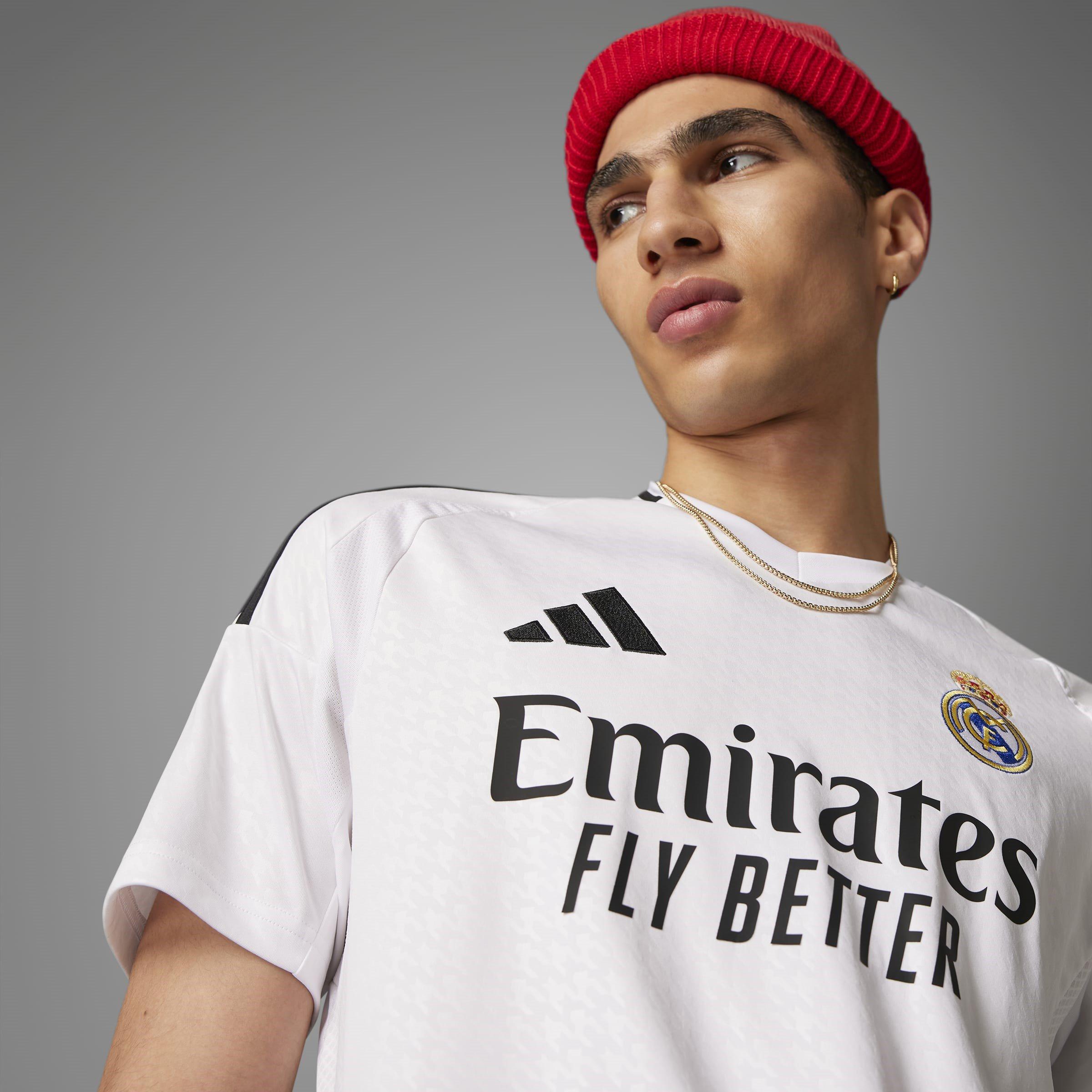 White - adidas - Real Madrid Home Shirt 2024 2025 Adults - 10