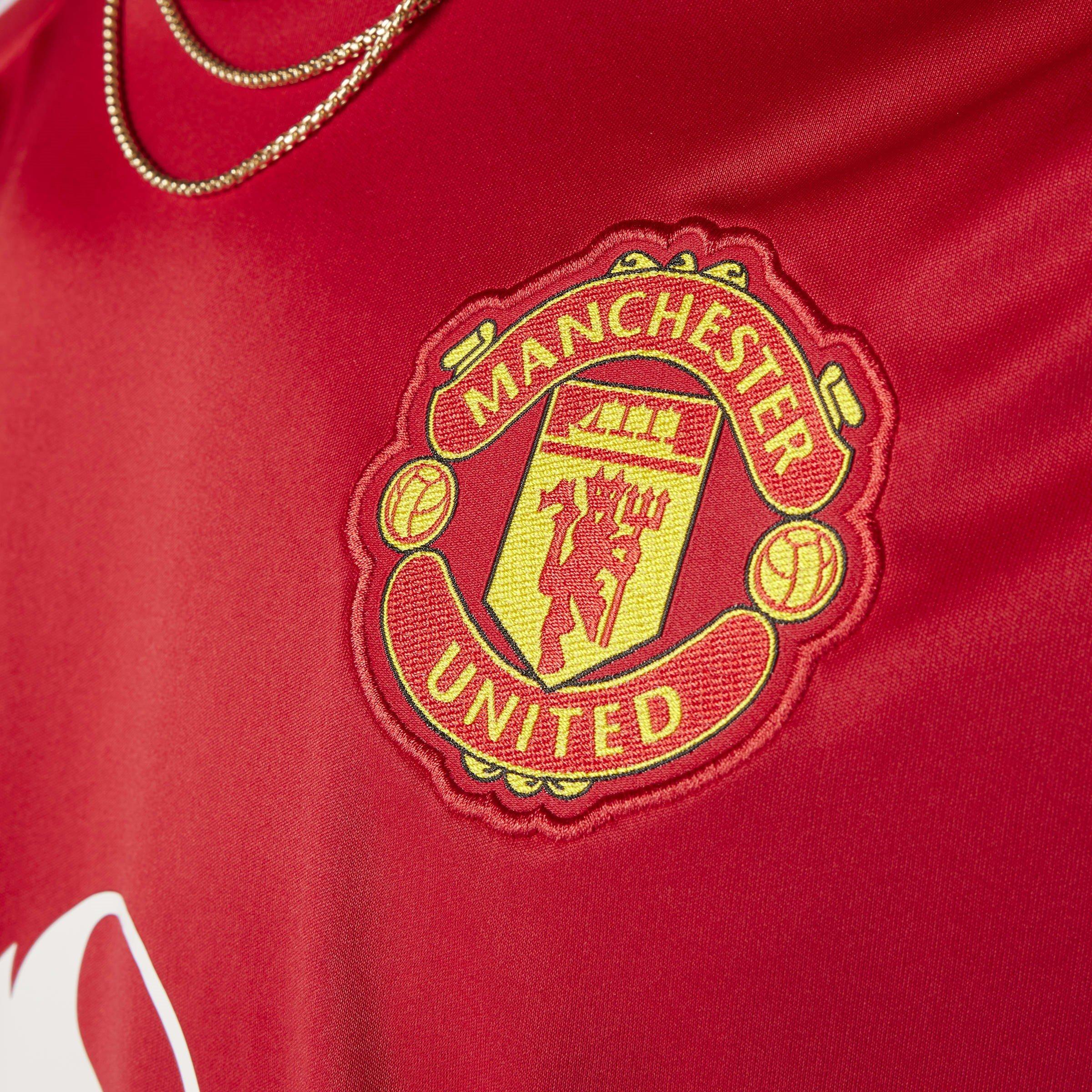 Red - adidas - Manchester United Home Long Sleeve Shirt 2024 2025 Adults - 12