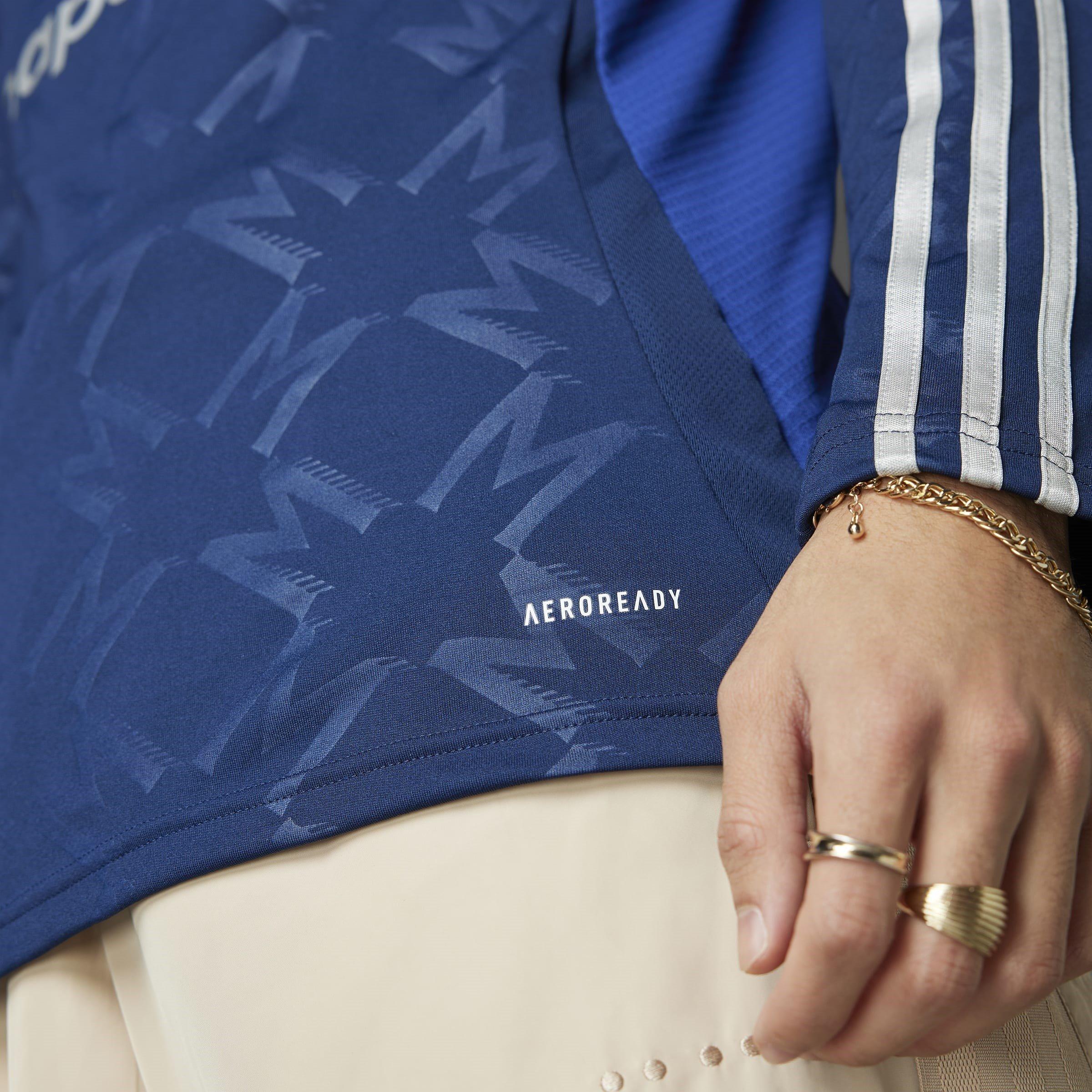 Blu - adidas - Manchester United Away Long Sleeve Shirt Adults - 12