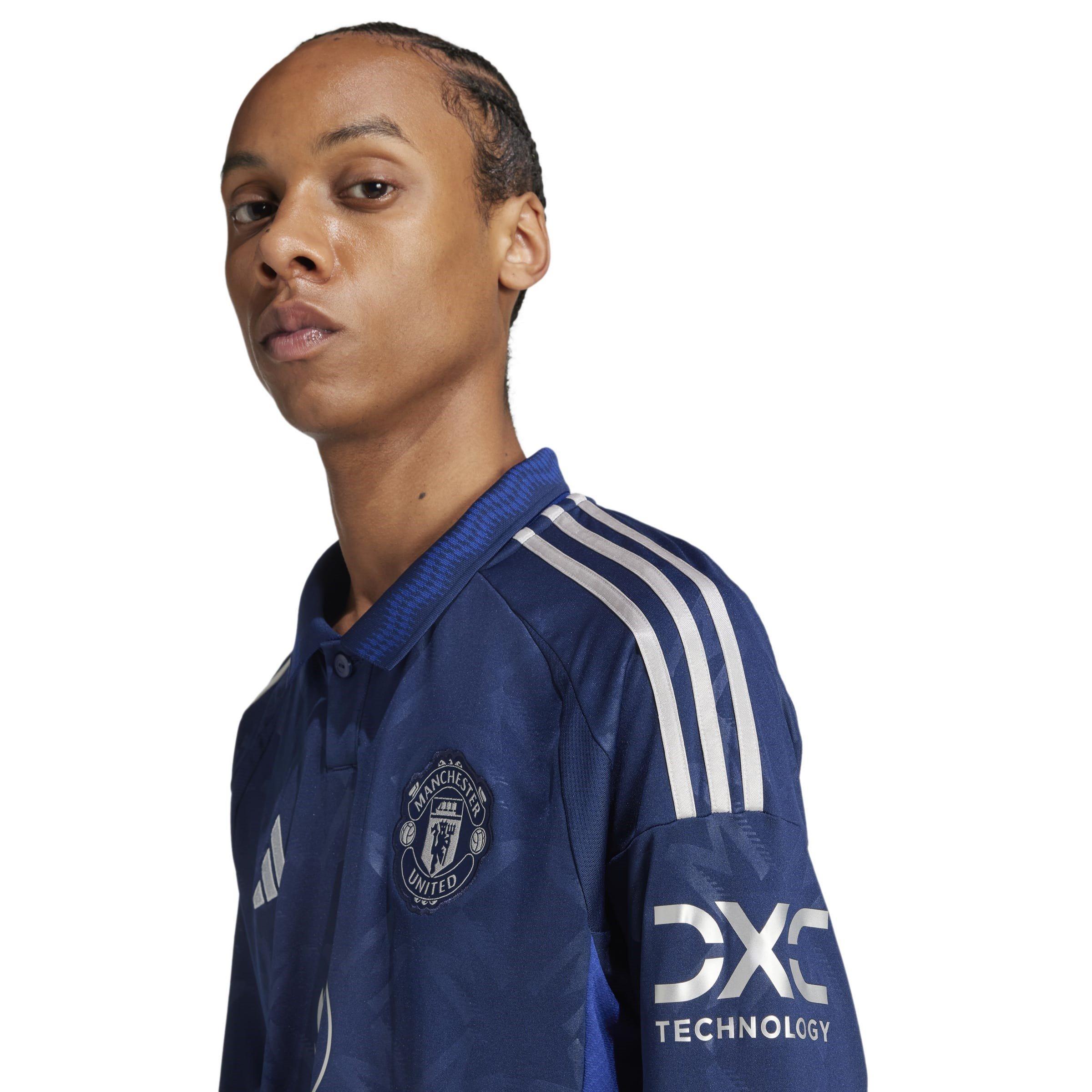 Blu - adidas - Manchester United Away Long Sleeve Shirt Adults - 6