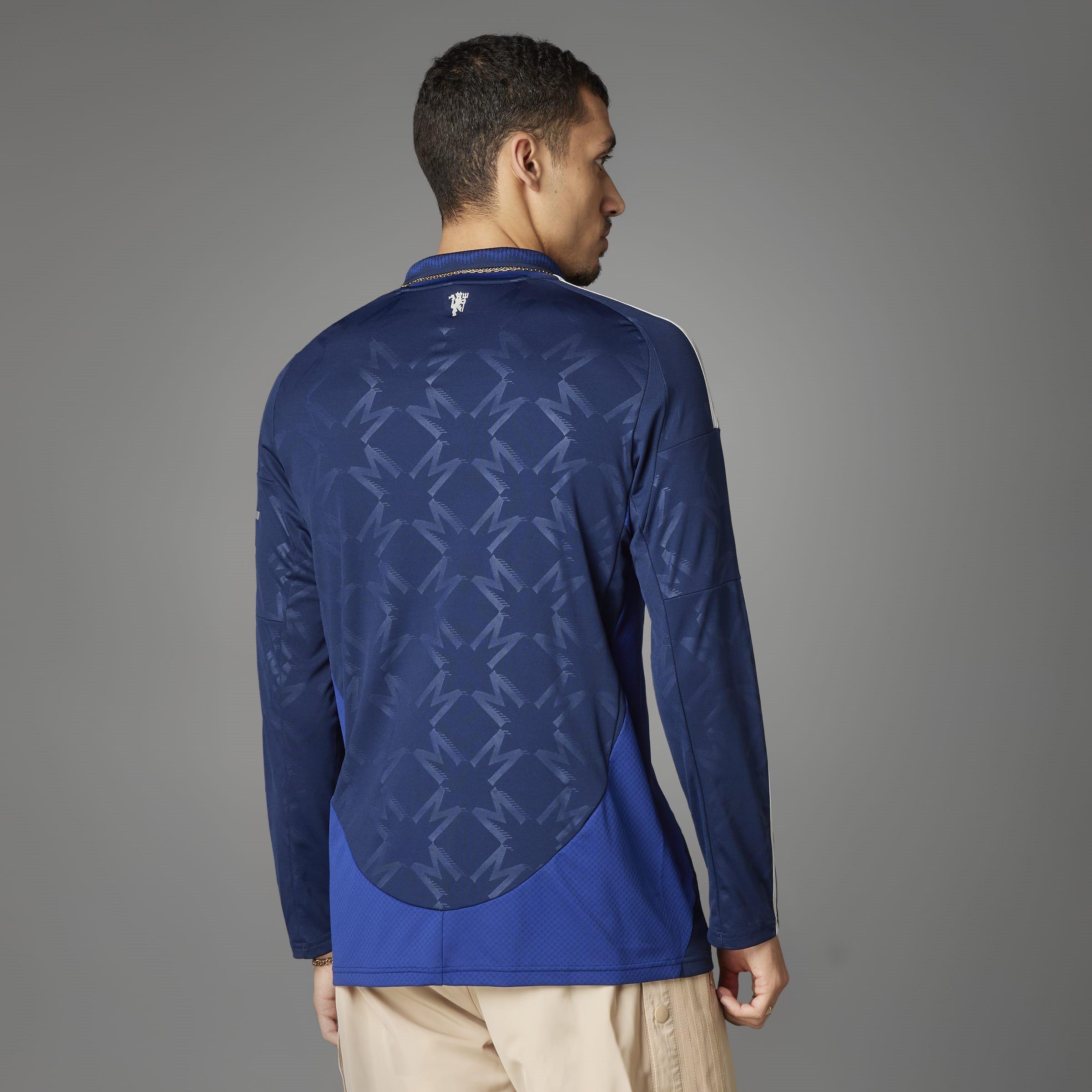 Blu - adidas - Manchester United Away Long Sleeve Shirt Adults - 9