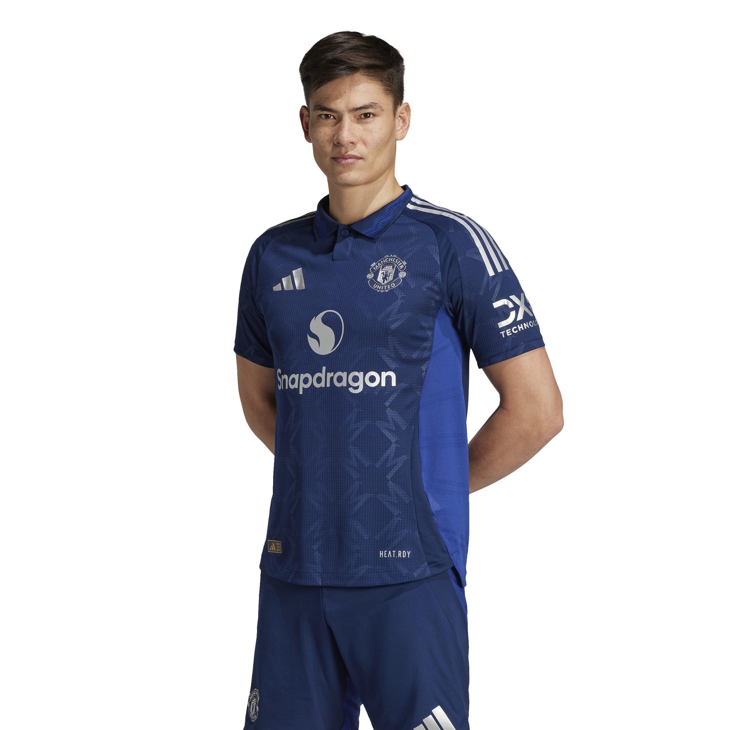 Azul - adidas - Manchester United Authentic Away Shirt 2024 2025 Adults - 3