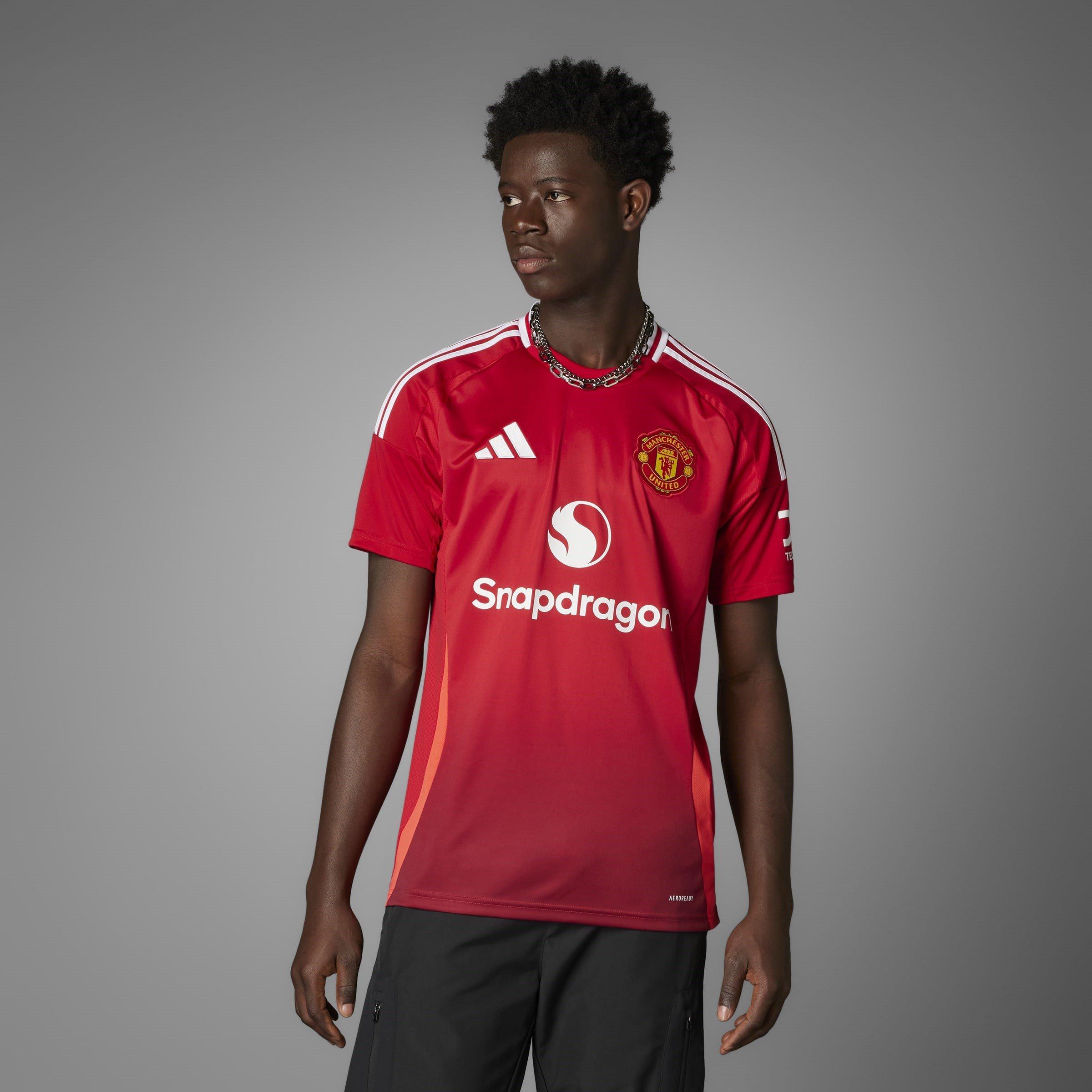 Vermelho - adidas - Manchester United Home Shirt 2024 2025 Adults - 8